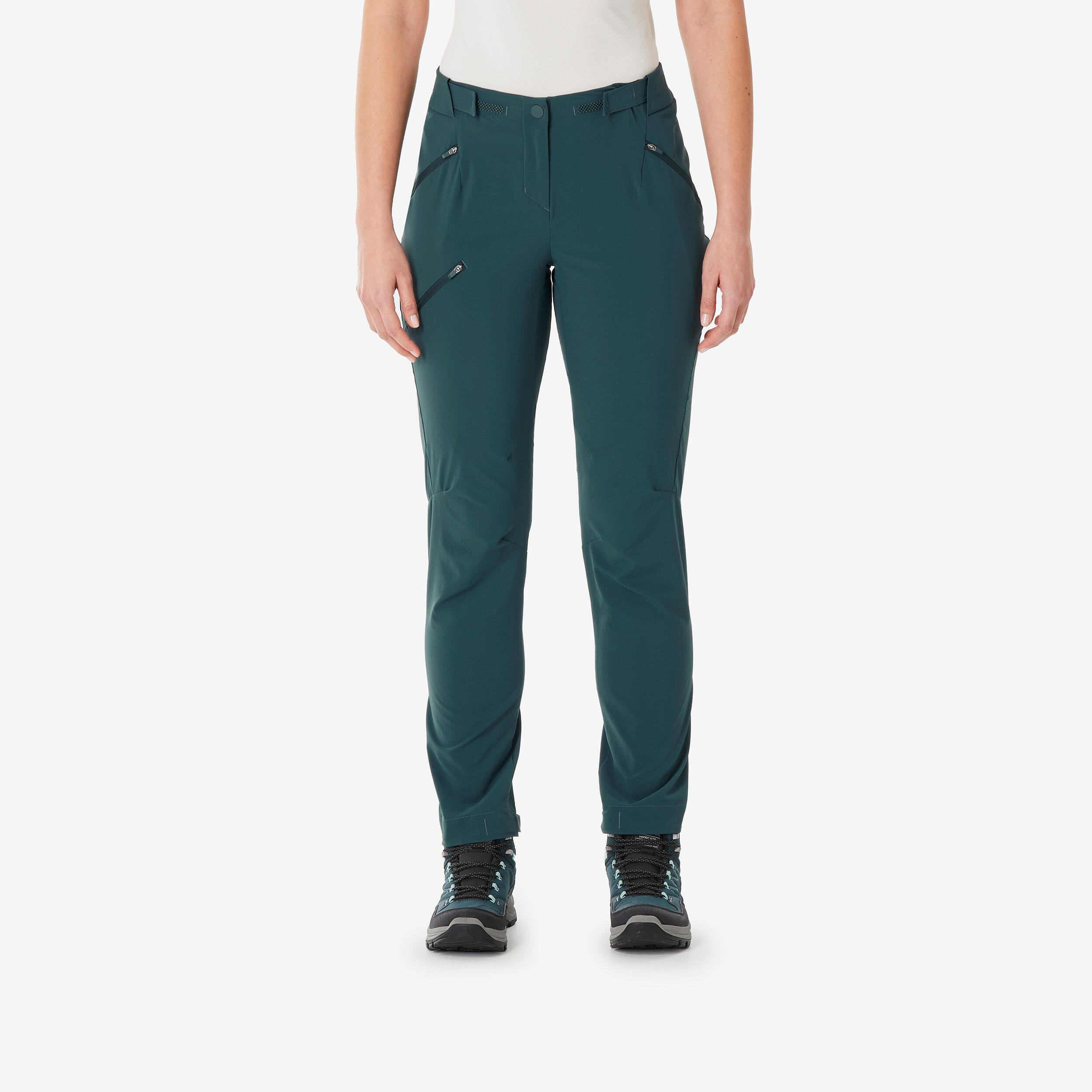 Wanderhose Damen Wandern - MH500 grün
