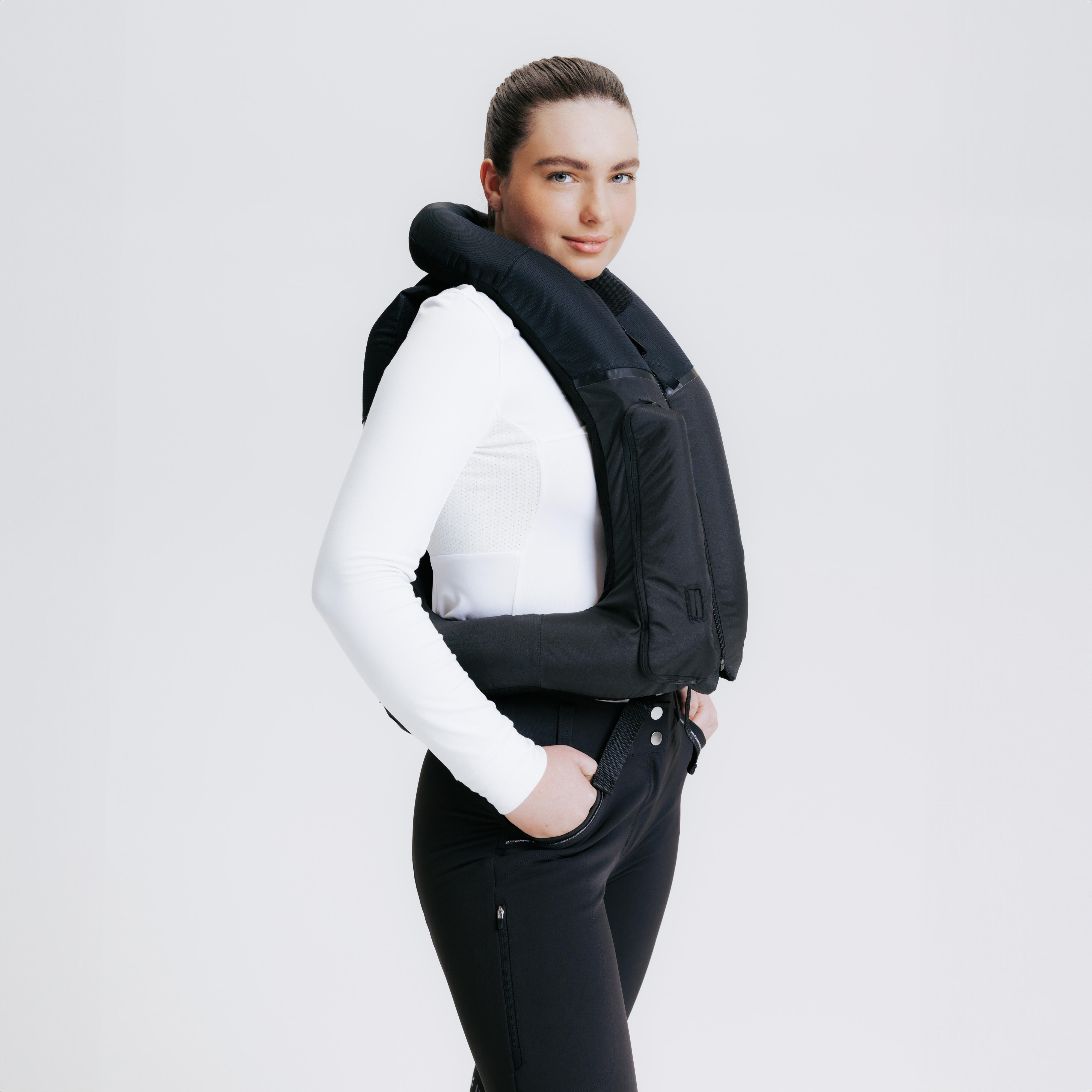 Reitschutzweste Airbag Damen/Herren schwarz