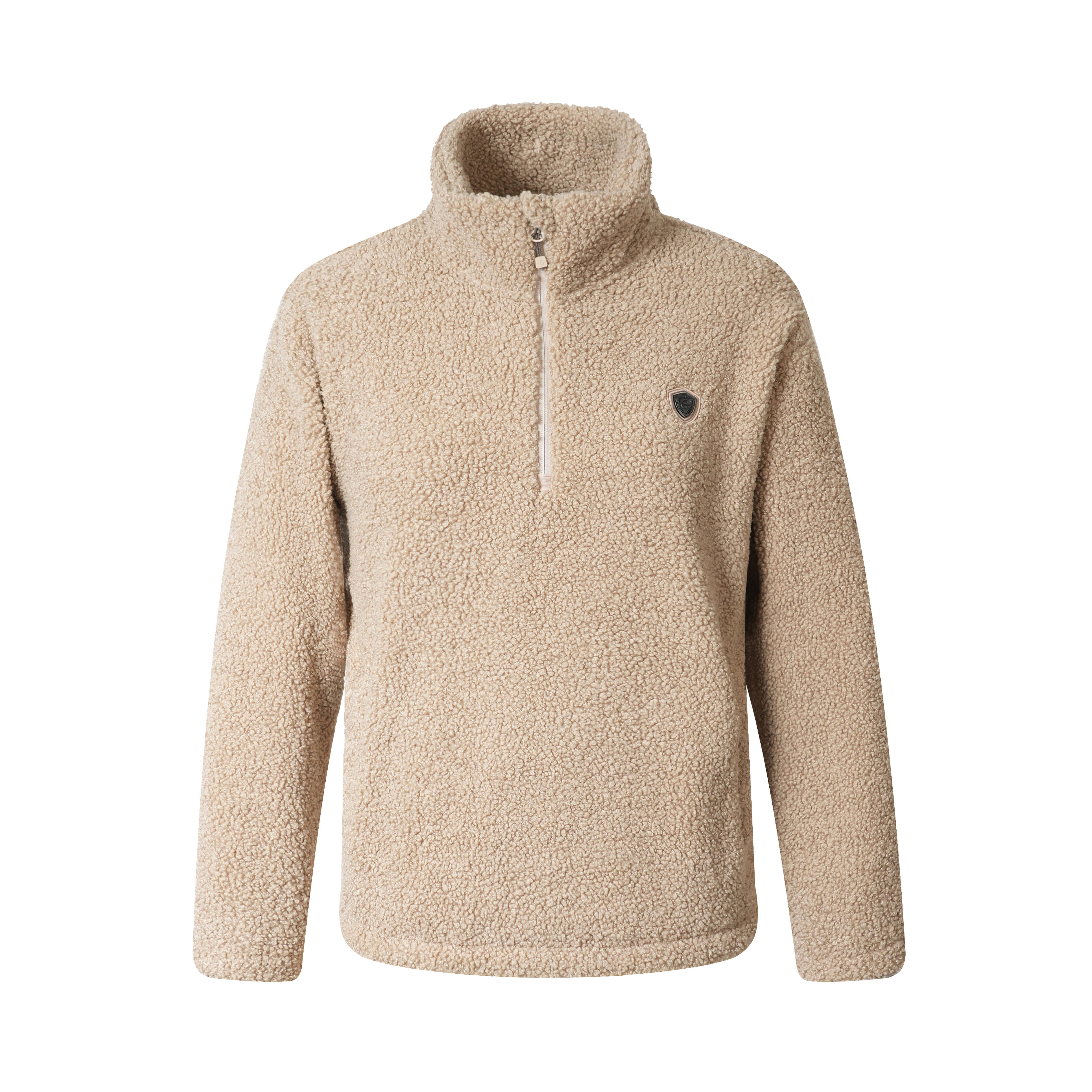 Reit-Sweatshirt Teddy beige