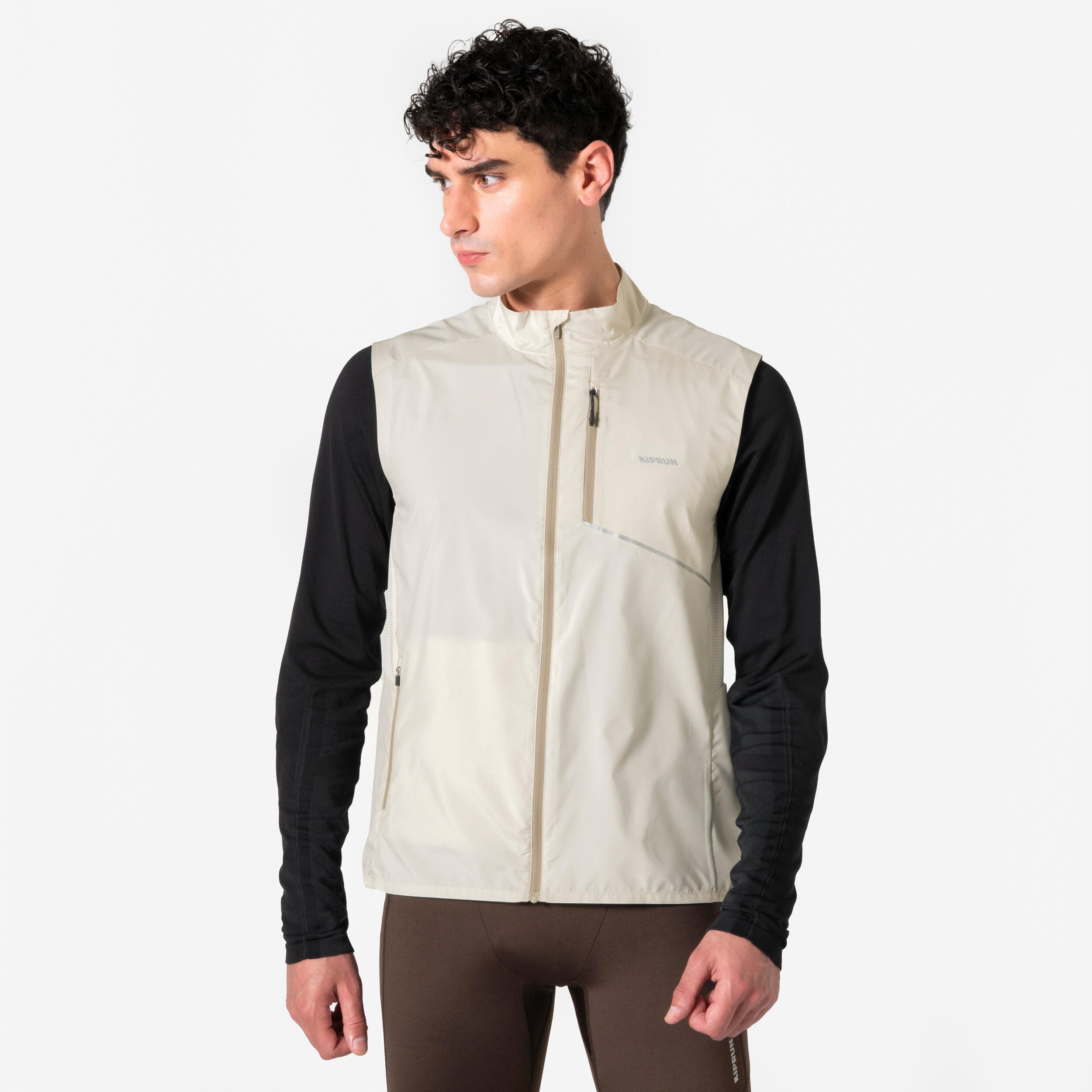 Laufweste Herren winddicht - Run Flow beige