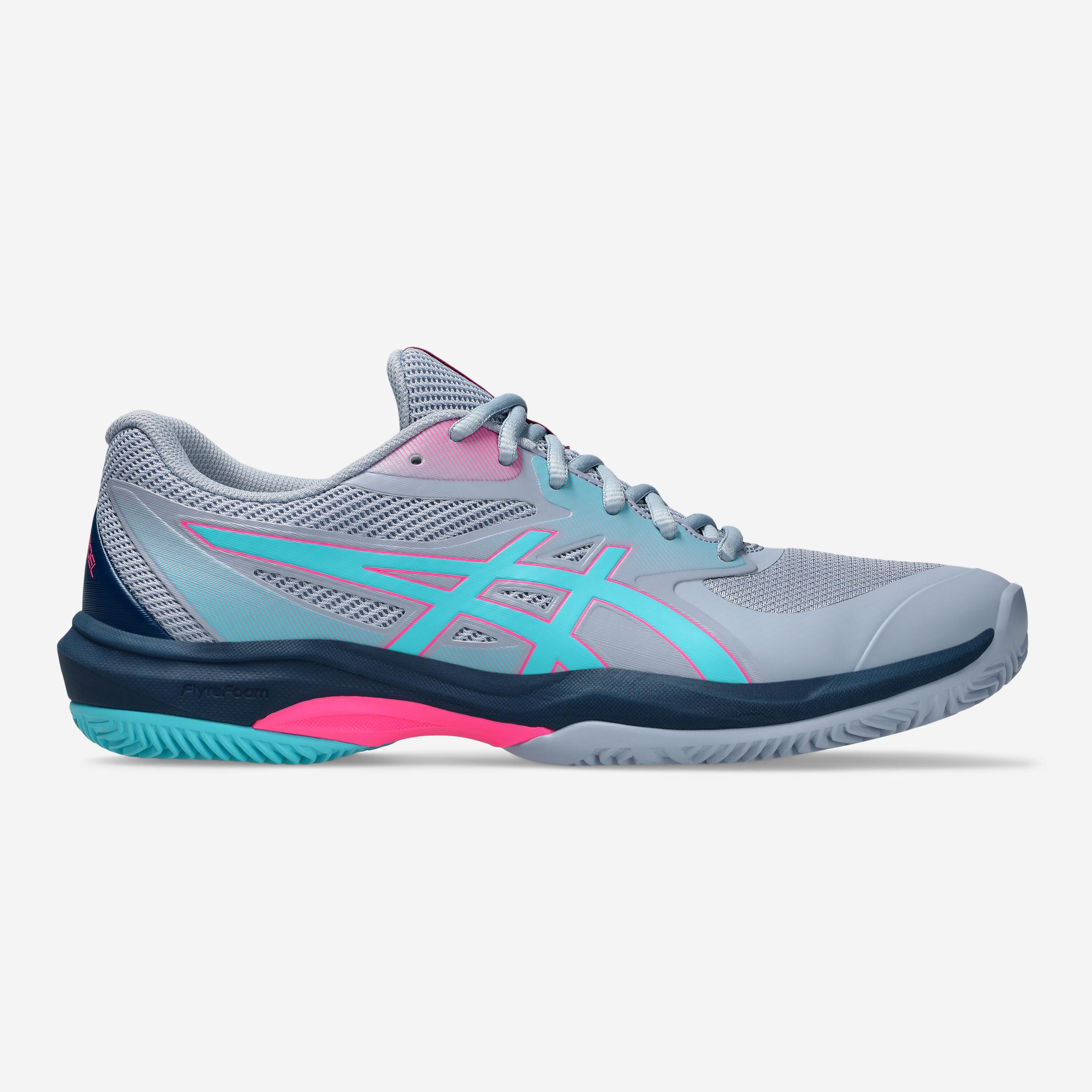 Padelschuhe Herren - Asics Gel Game 9 grau/blau/rosa