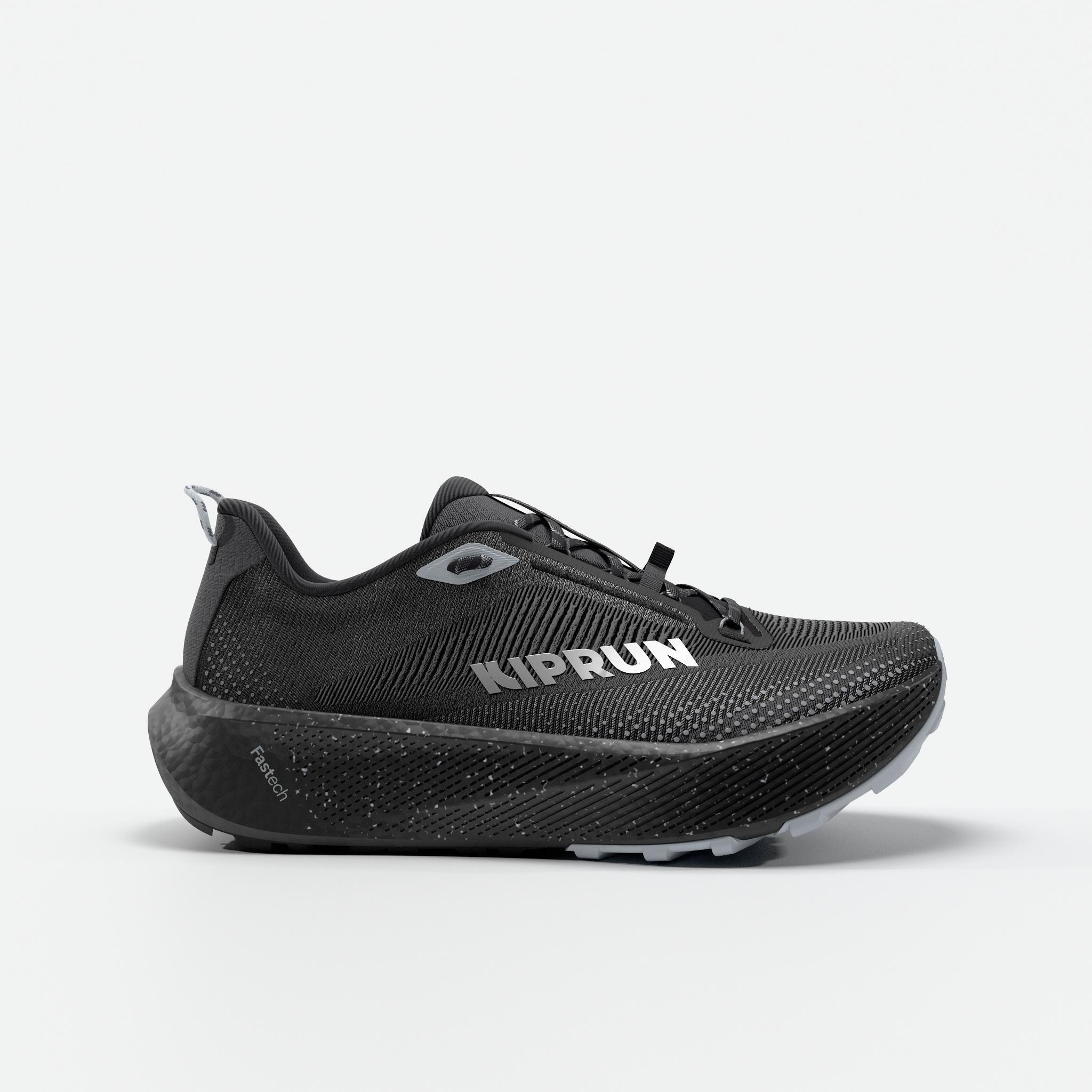 Laufschuhe Straße Wege Damen - Kipride Gravel schwarz/grau