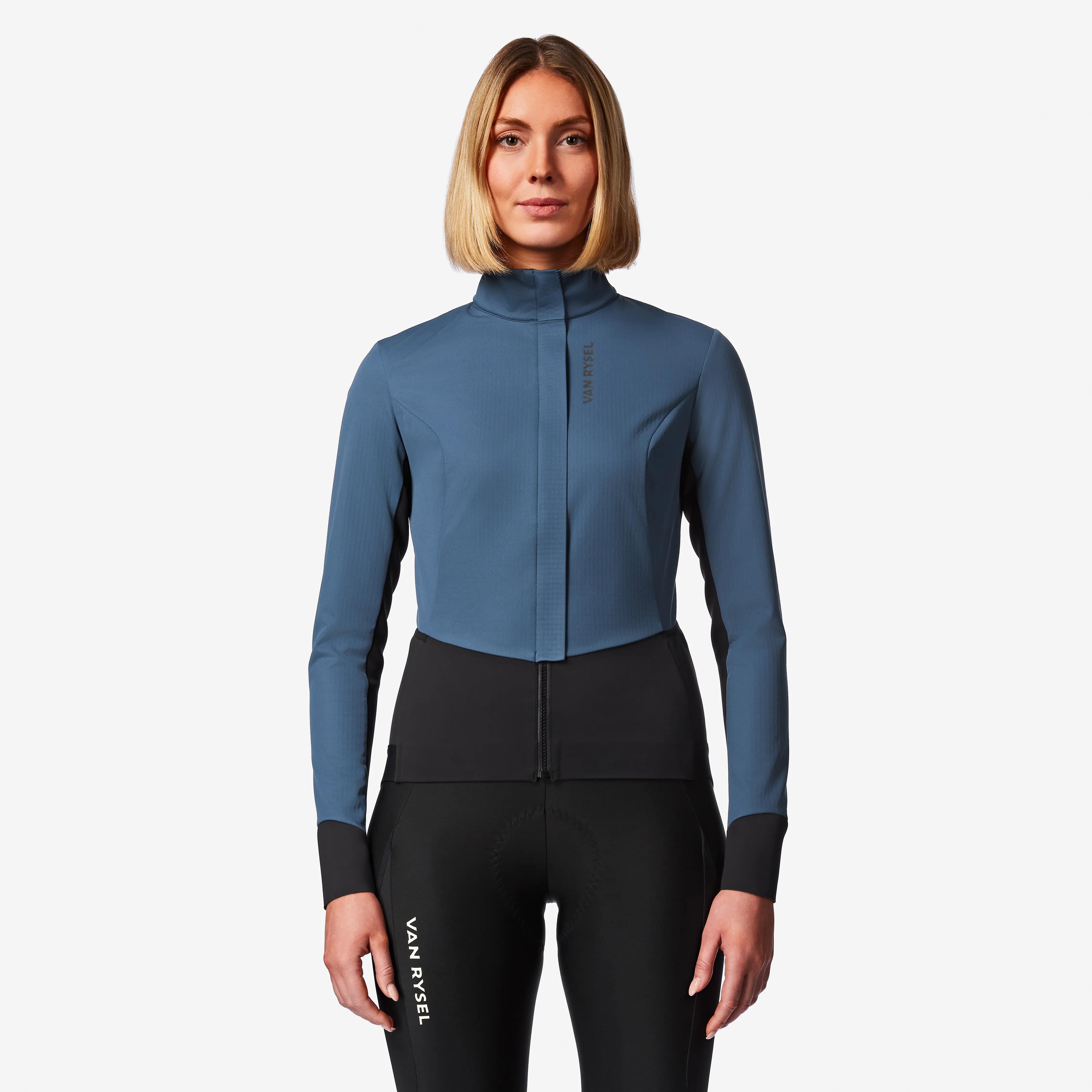 Fahrrad Winterjacke Rennrad Damen blau