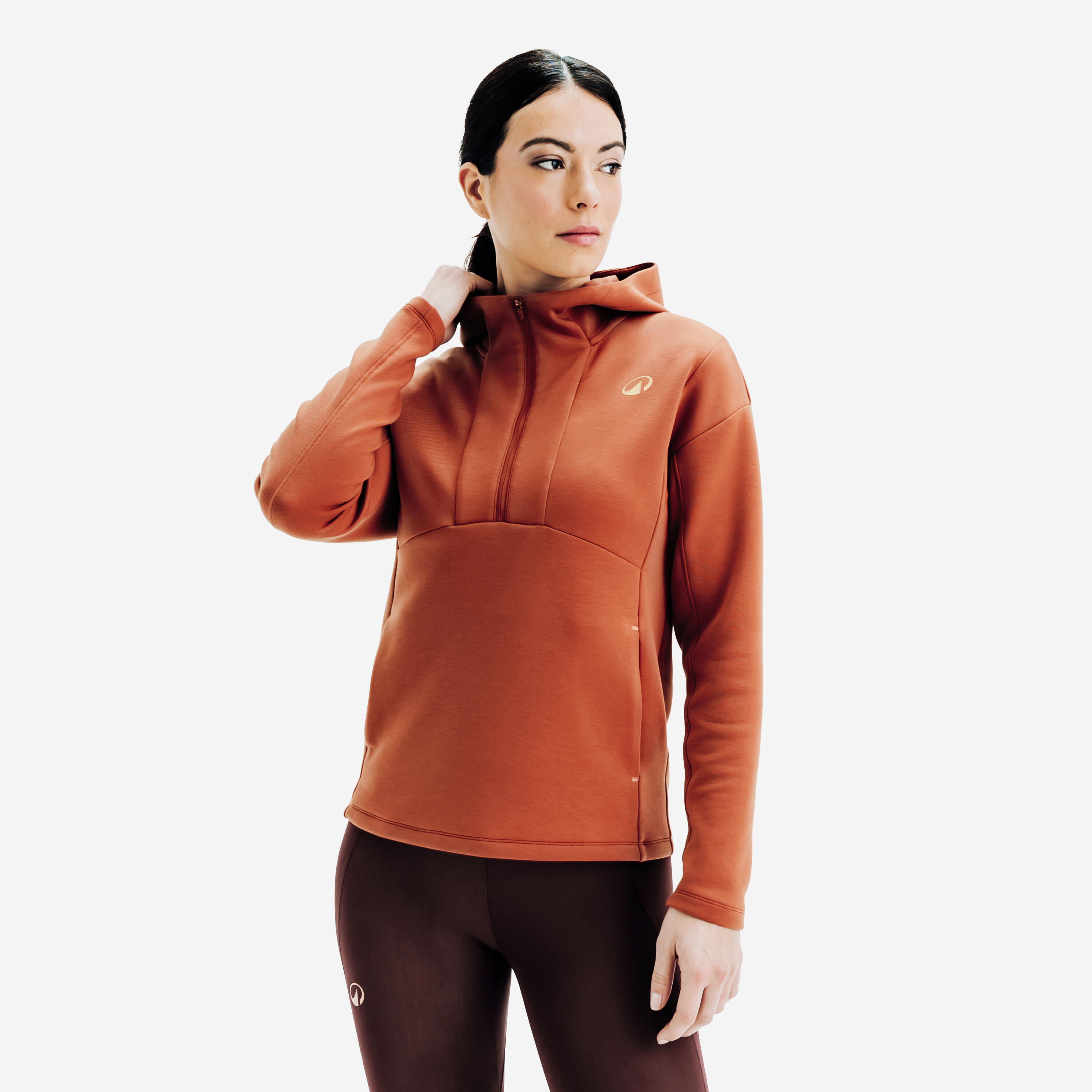 Damen Tennis Sweatshirt - Sweat Soft  terrakotta