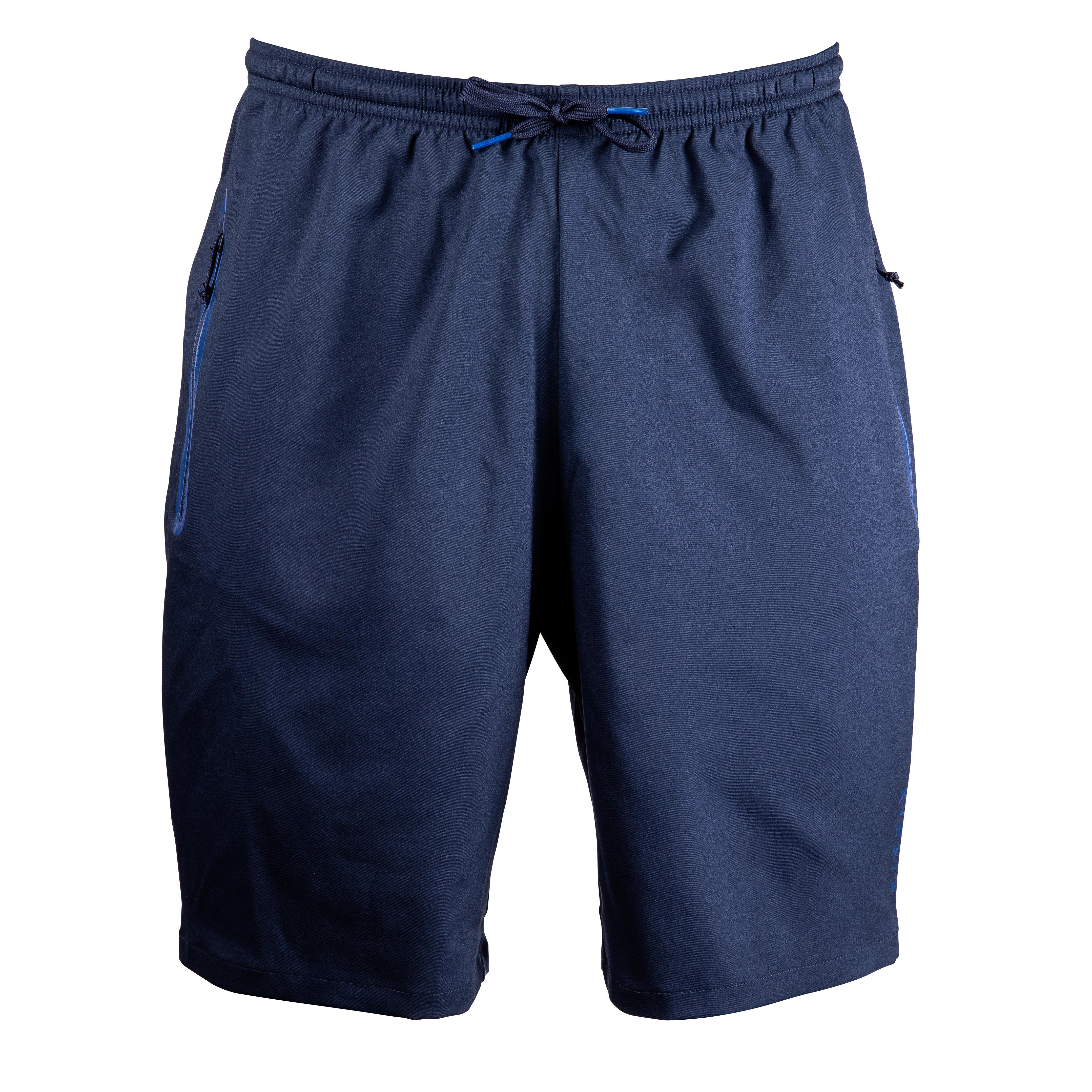 Damen/Herren Fußball Shorts mit Reißverschluss Taschen - Viralto Zip marineblau