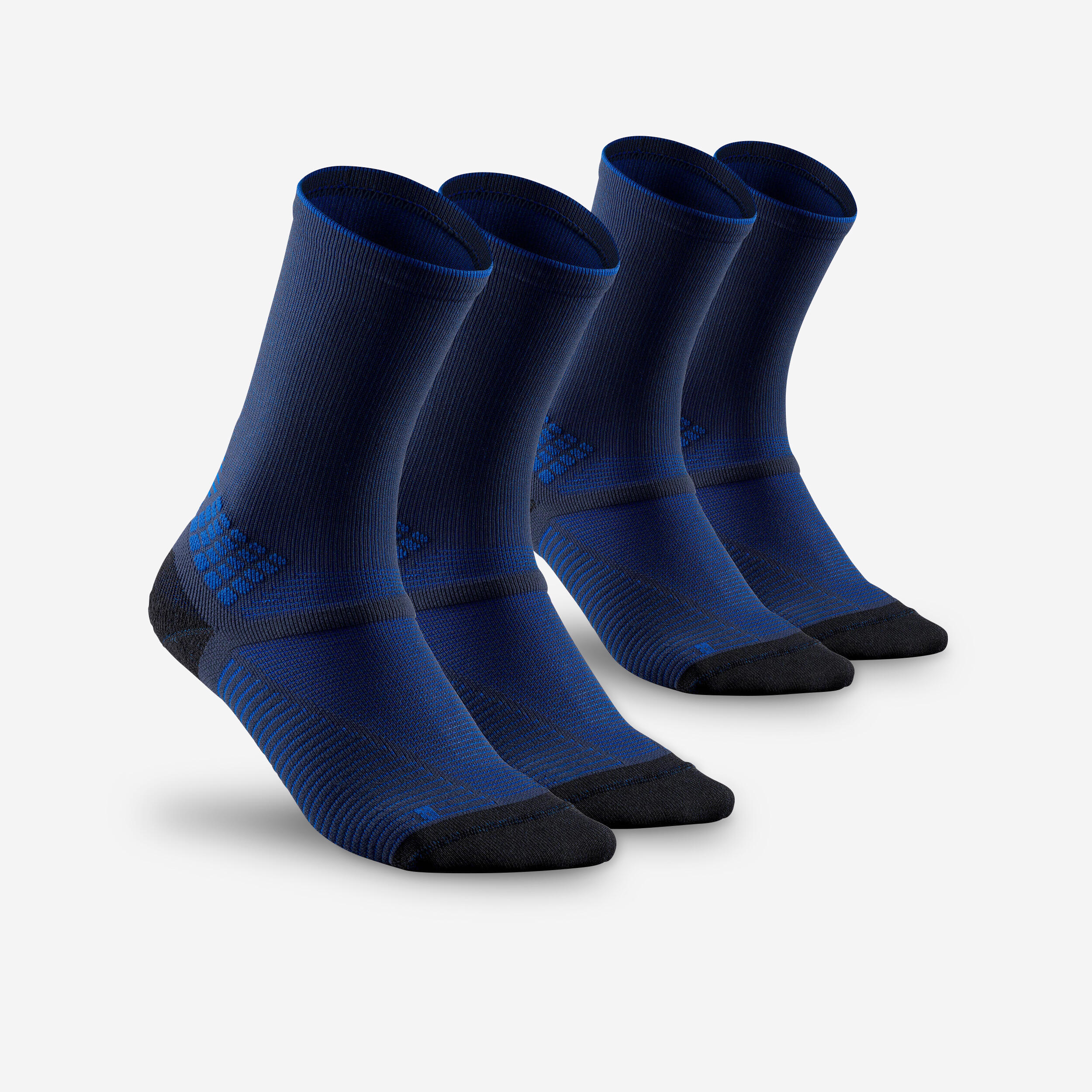 Wandersocken Damen/Herren hoch - Hike 500 2 Paar blau