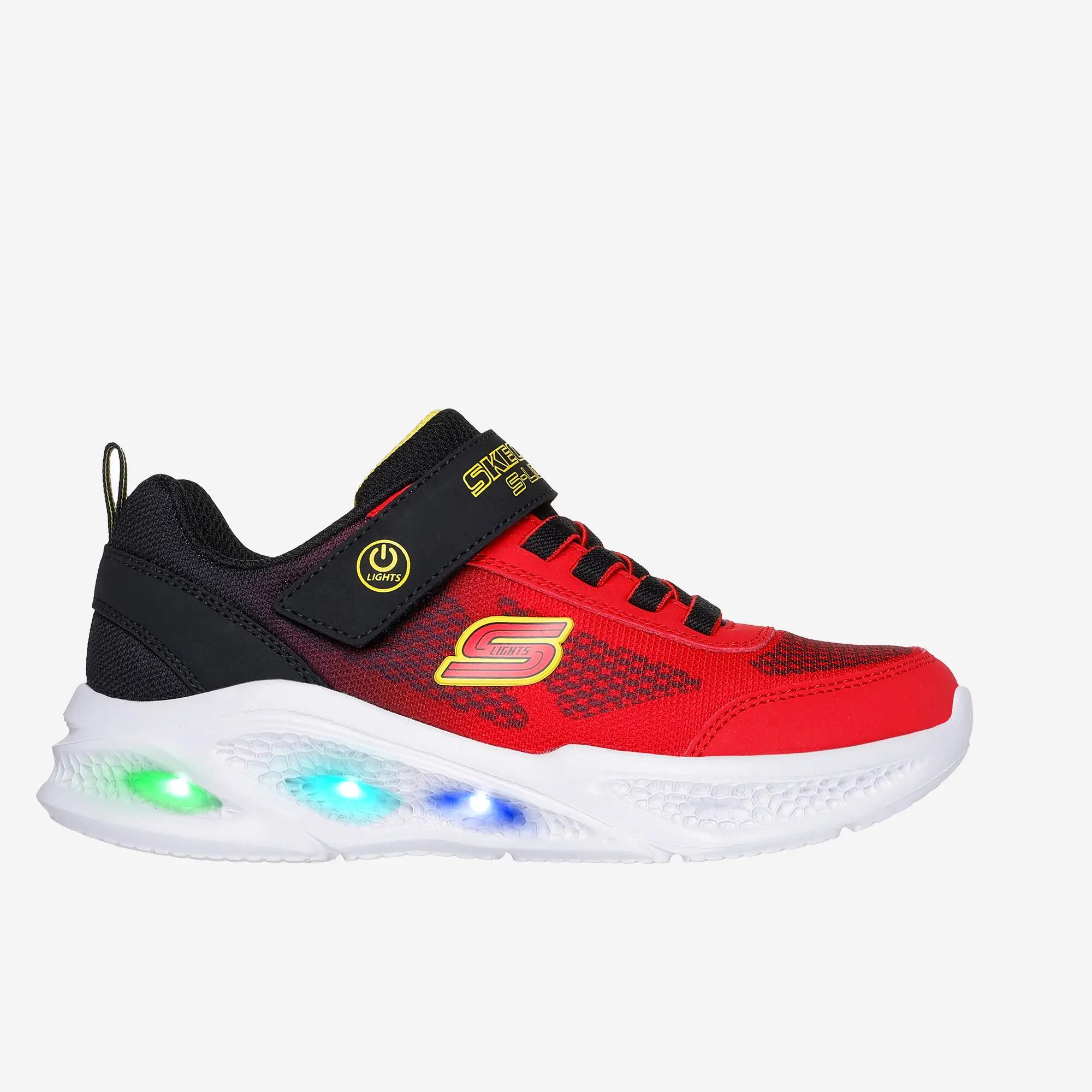 Schuhe leuchtend Kinder - rot/schwarz