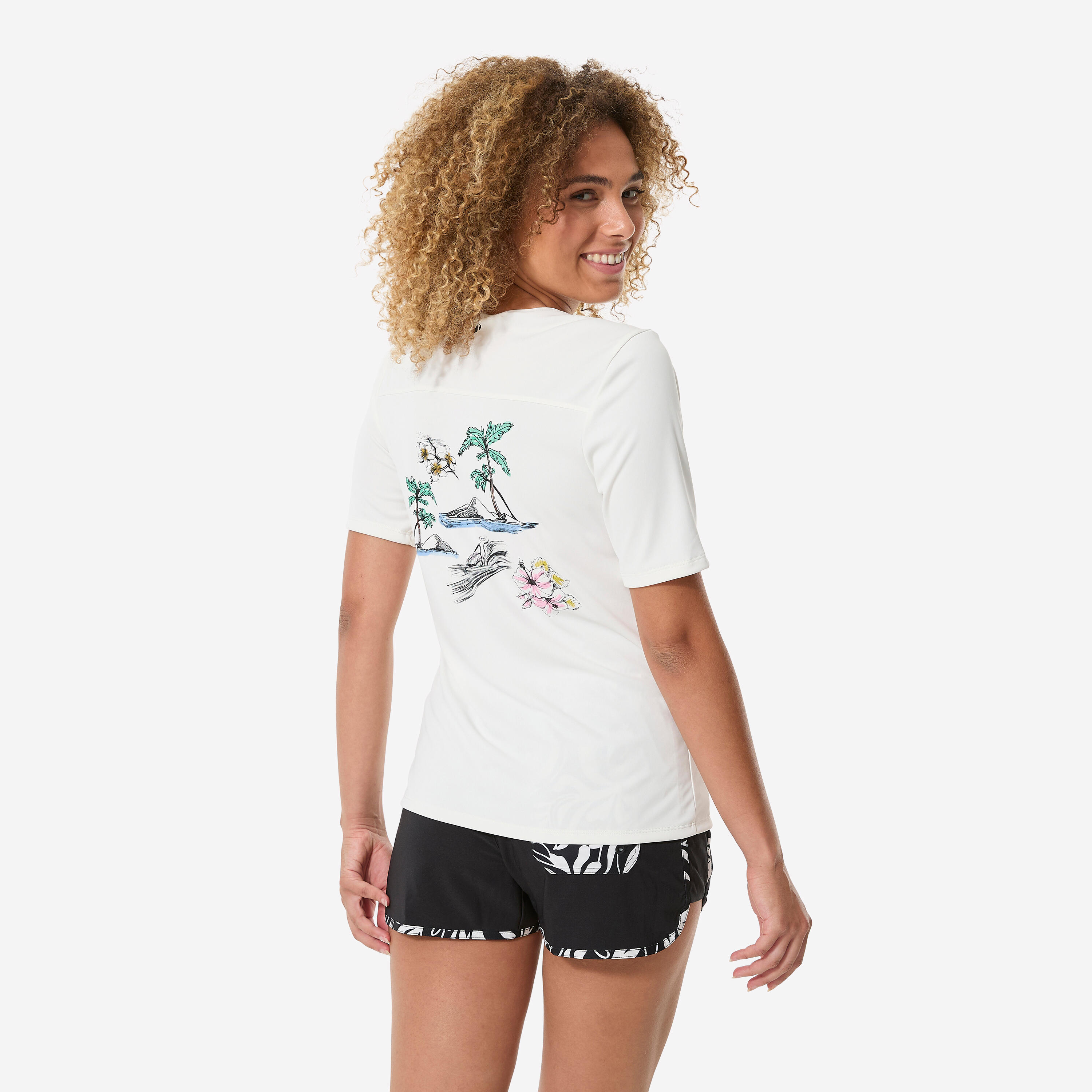 UV-Shirt Damen Malou Paradise weiß