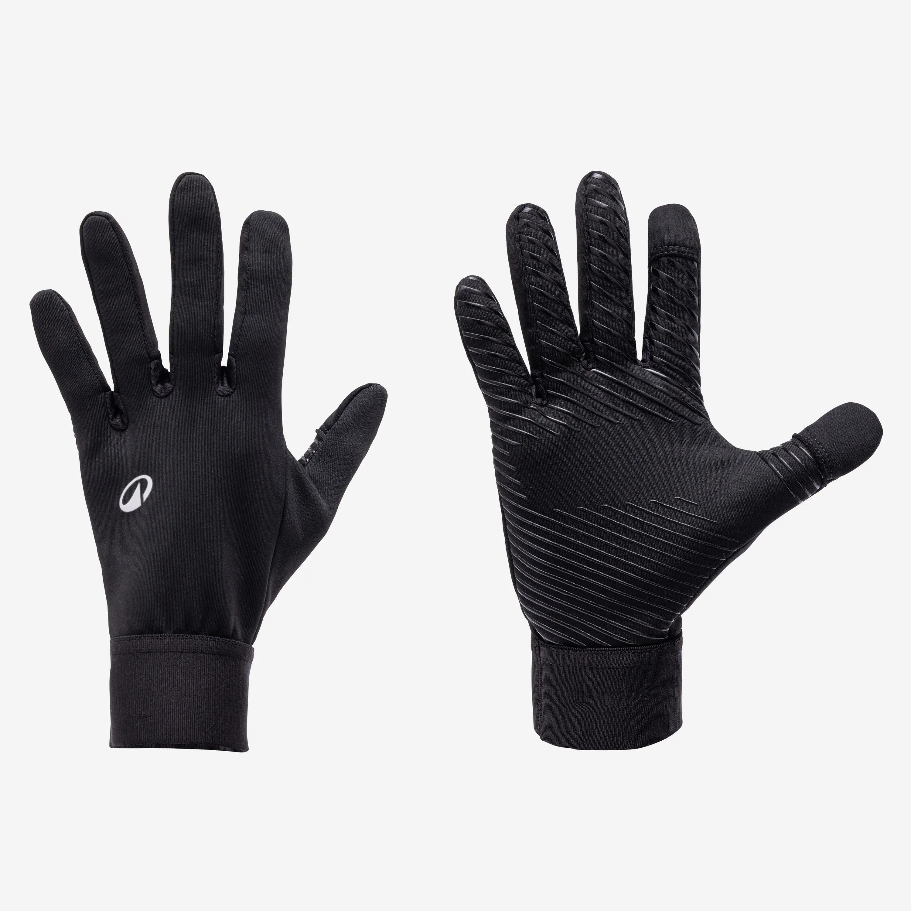 Damen/Herren Fußball Handschuhe - Keepdry Spielerhandschuhe schwarz