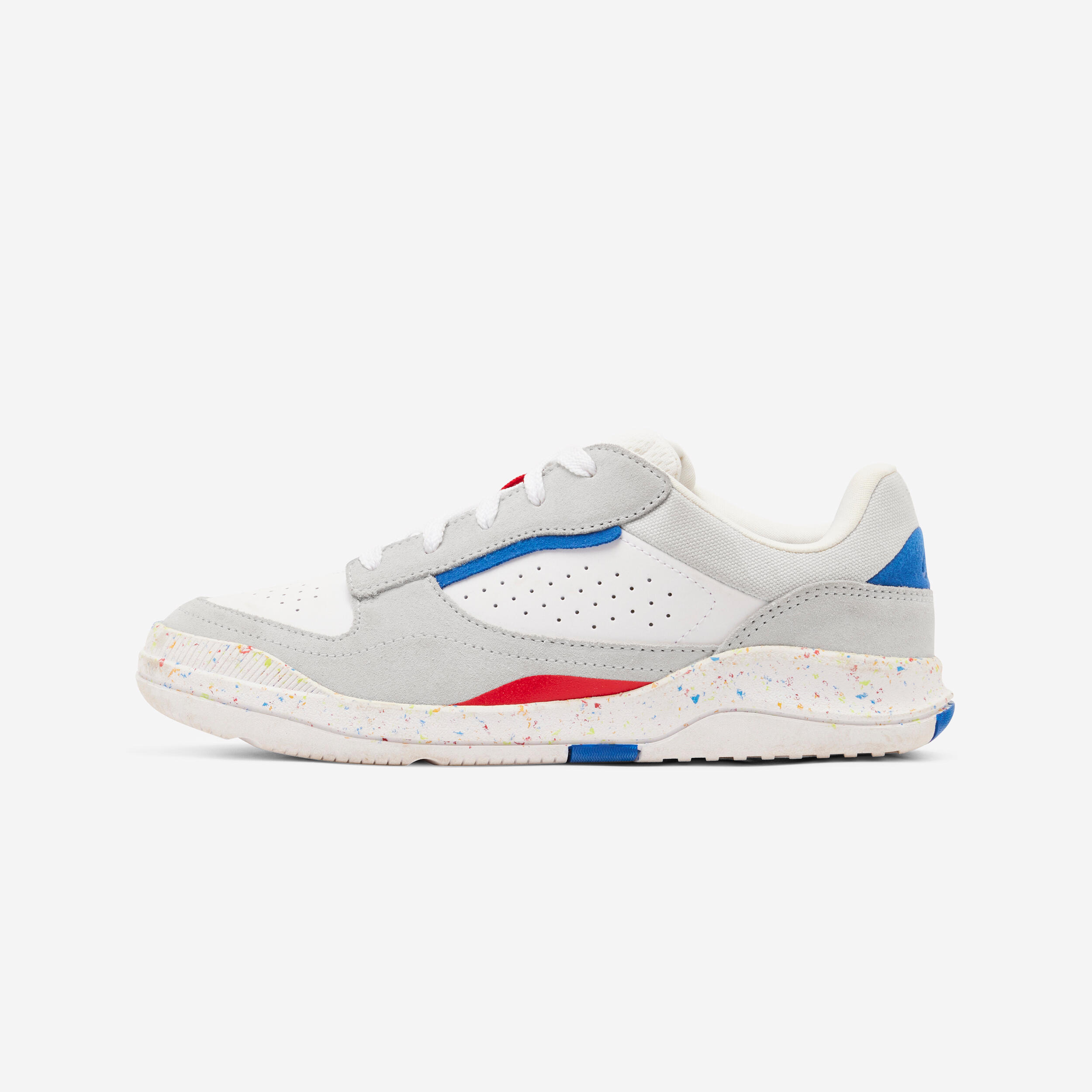 Sportschuhe Kinder Leder Schnürsenkel - Playventure City weiß