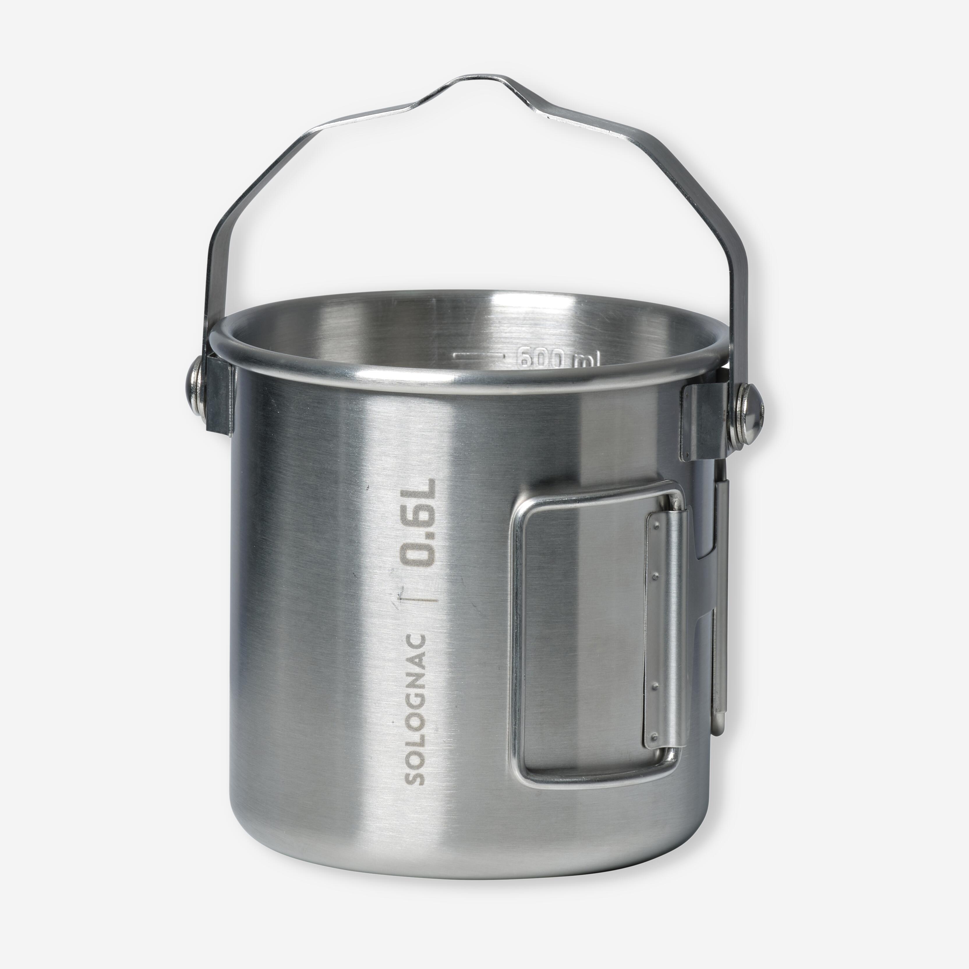 Tasse 600 ml Bushcraft Camping rostfreier Stahl