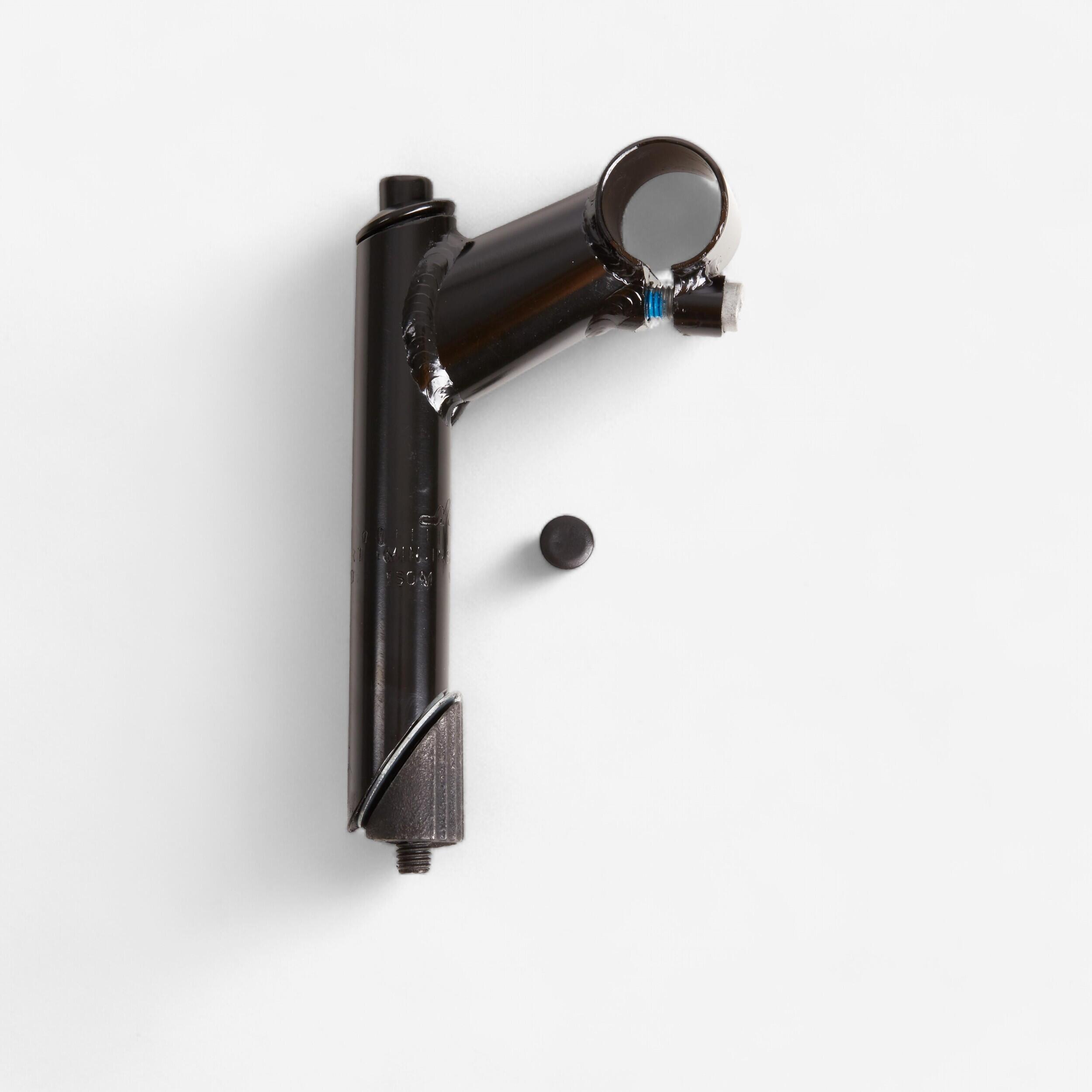 Schaftvorbau 1 Zoll Länge 65 mm für Lenker mit 25,4 mm Durchmesser schwarz