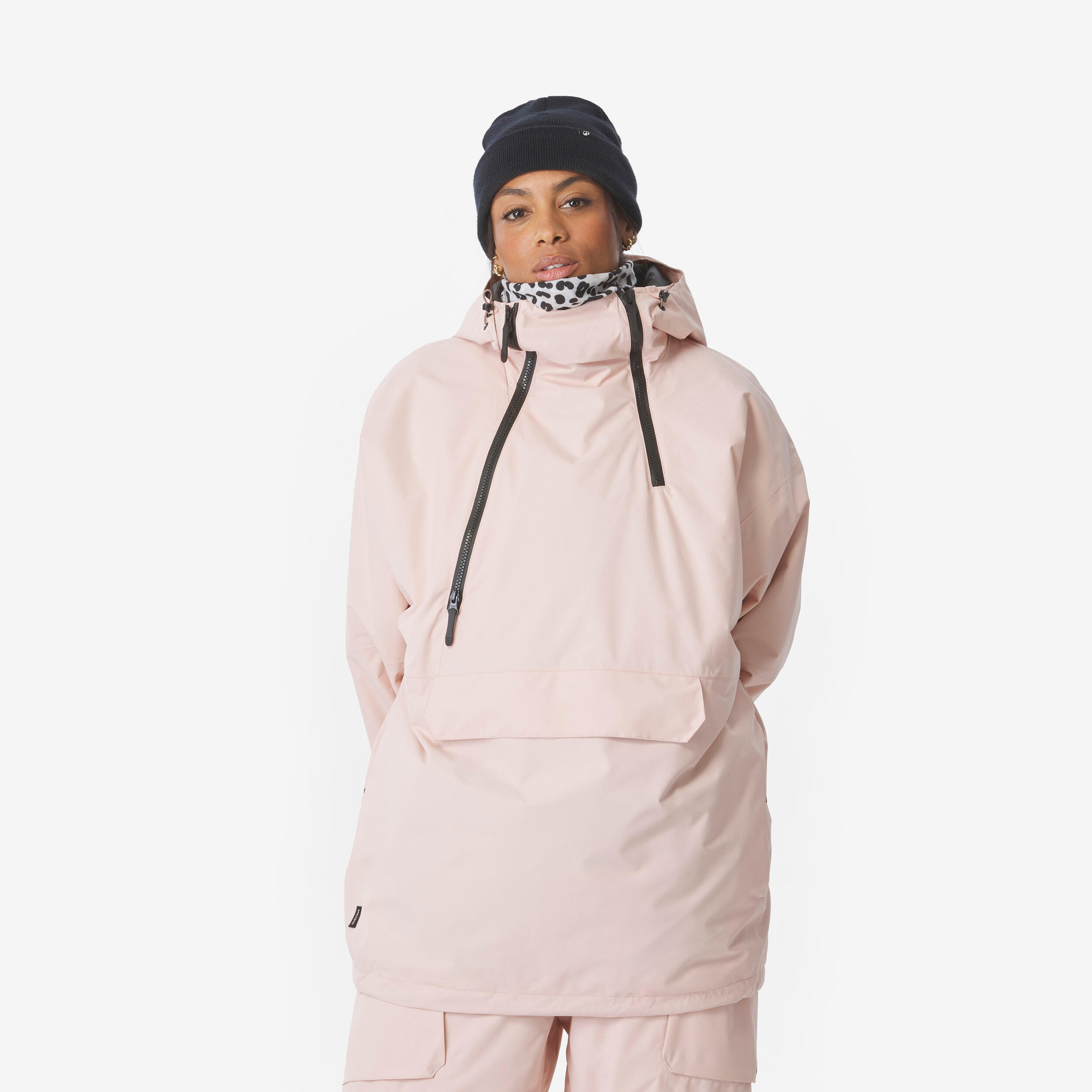 Skijacke Snowboardjacke Damen Oversize - Anorak 500 rosa