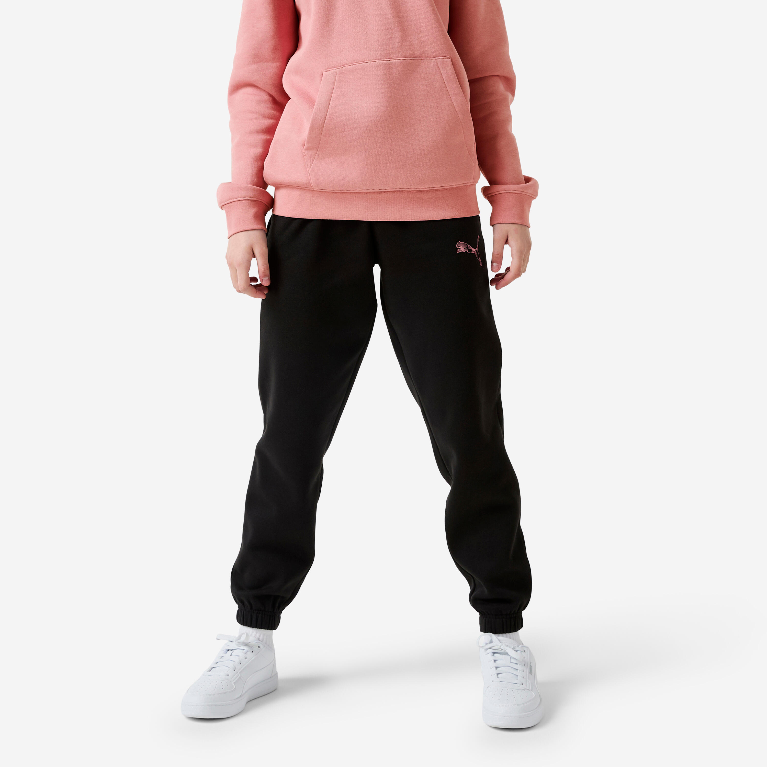 Jogginghose Kinder Baumwolle - schwarz