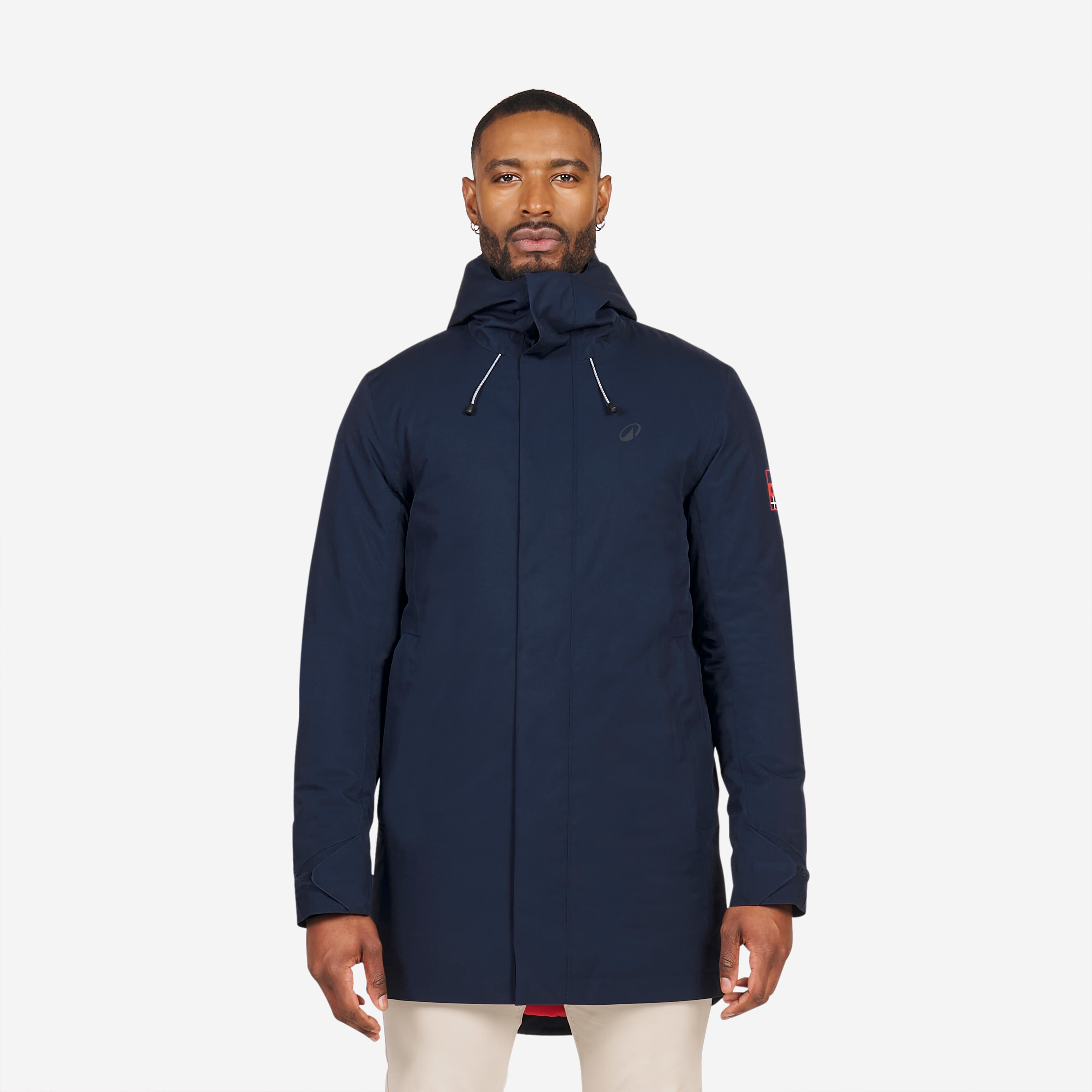 Segeljacke Herren warm lang und wasserdicht 500 marineblau