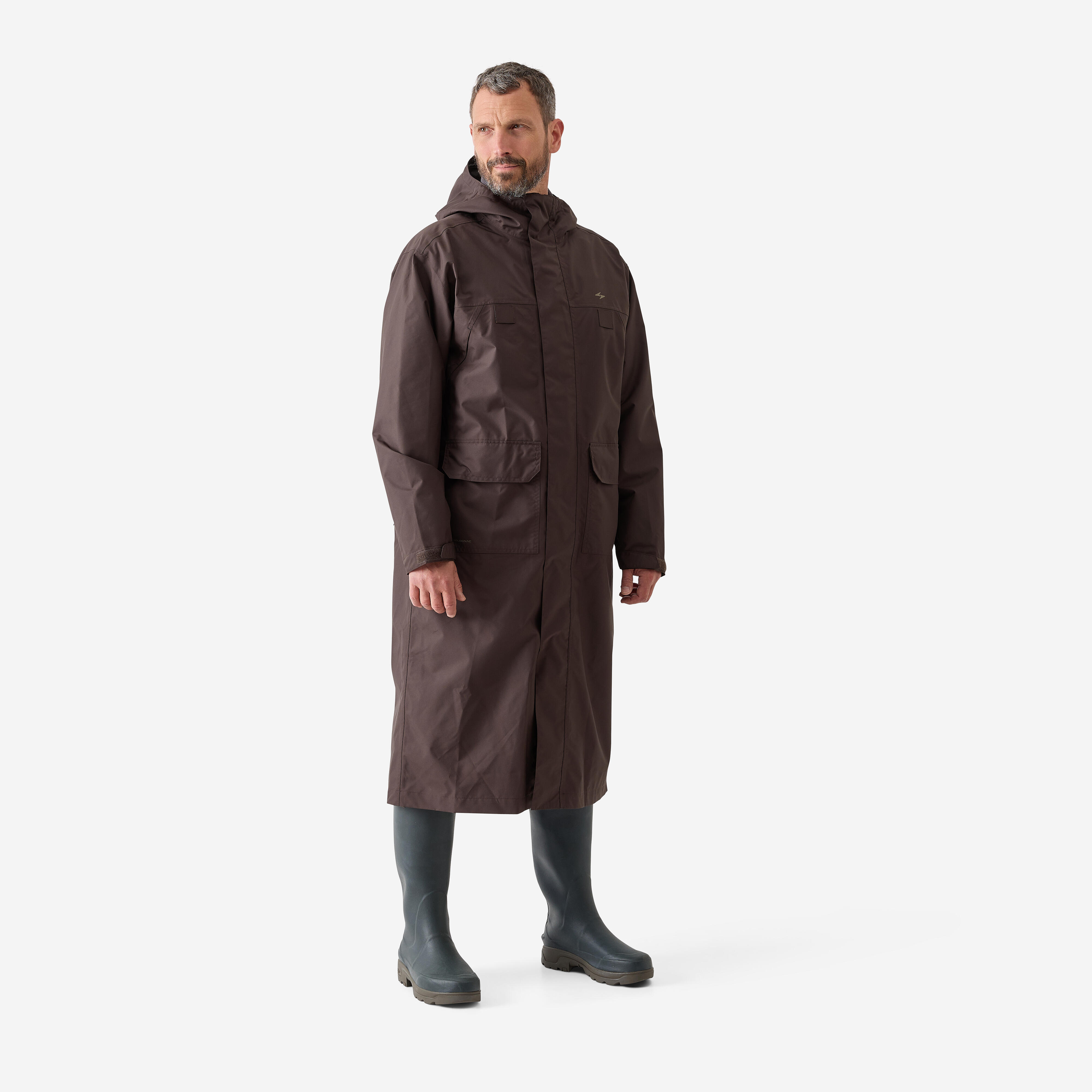 Regenmantel 500 lang braun