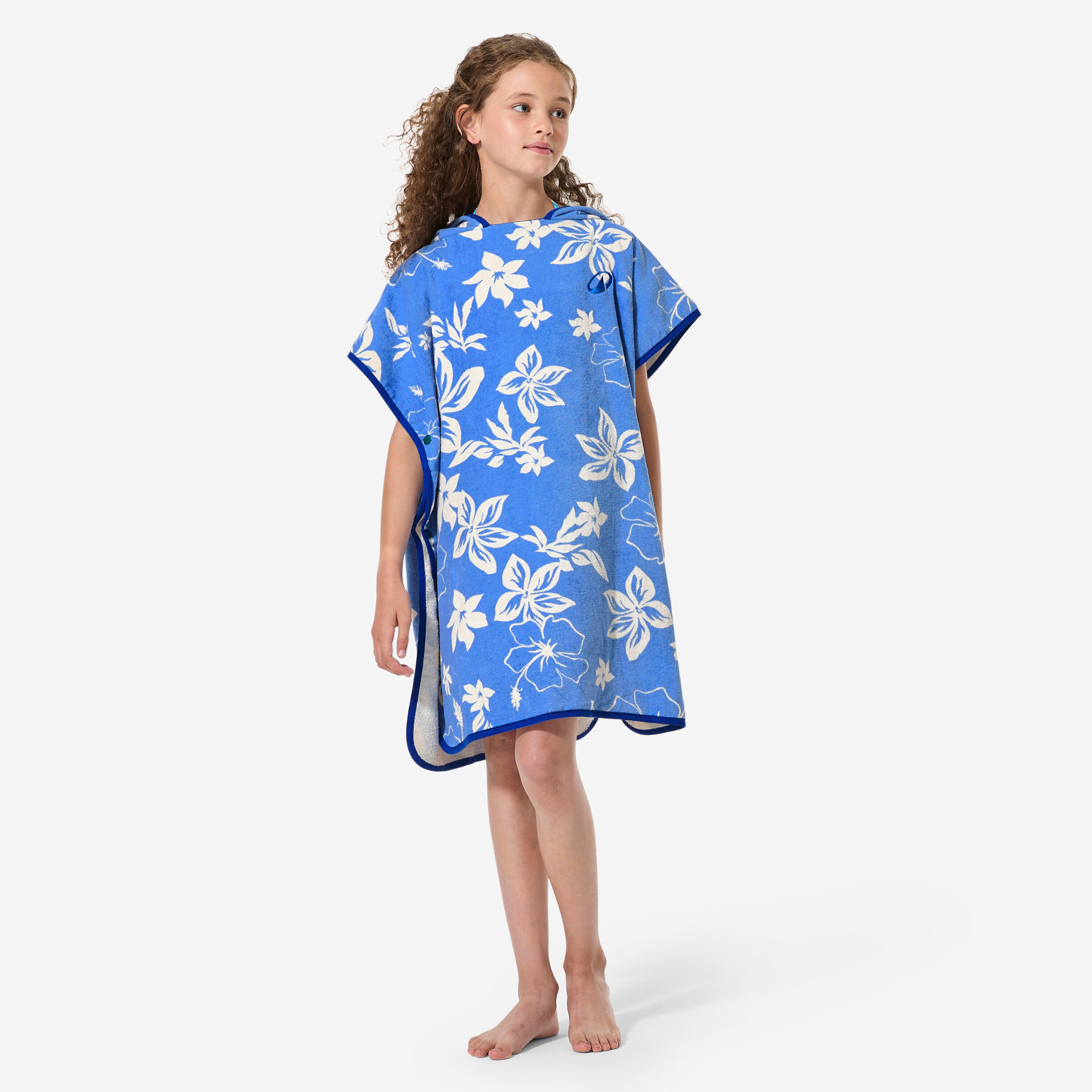 Surf-Poncho Kinder 110–135 cm 500 Biscus blau