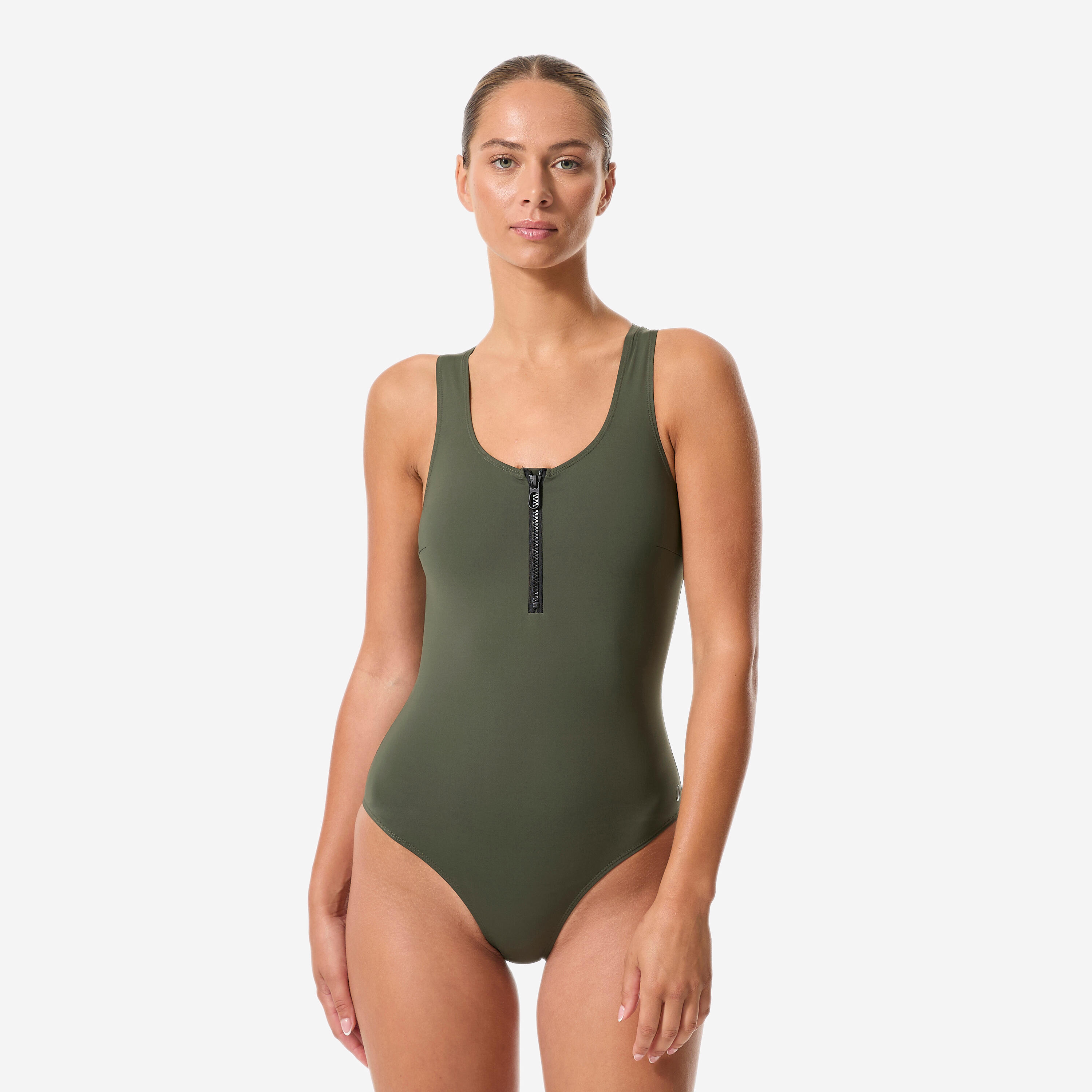 Badeanzug Aquagym Damen - Lio dunkelkhaki