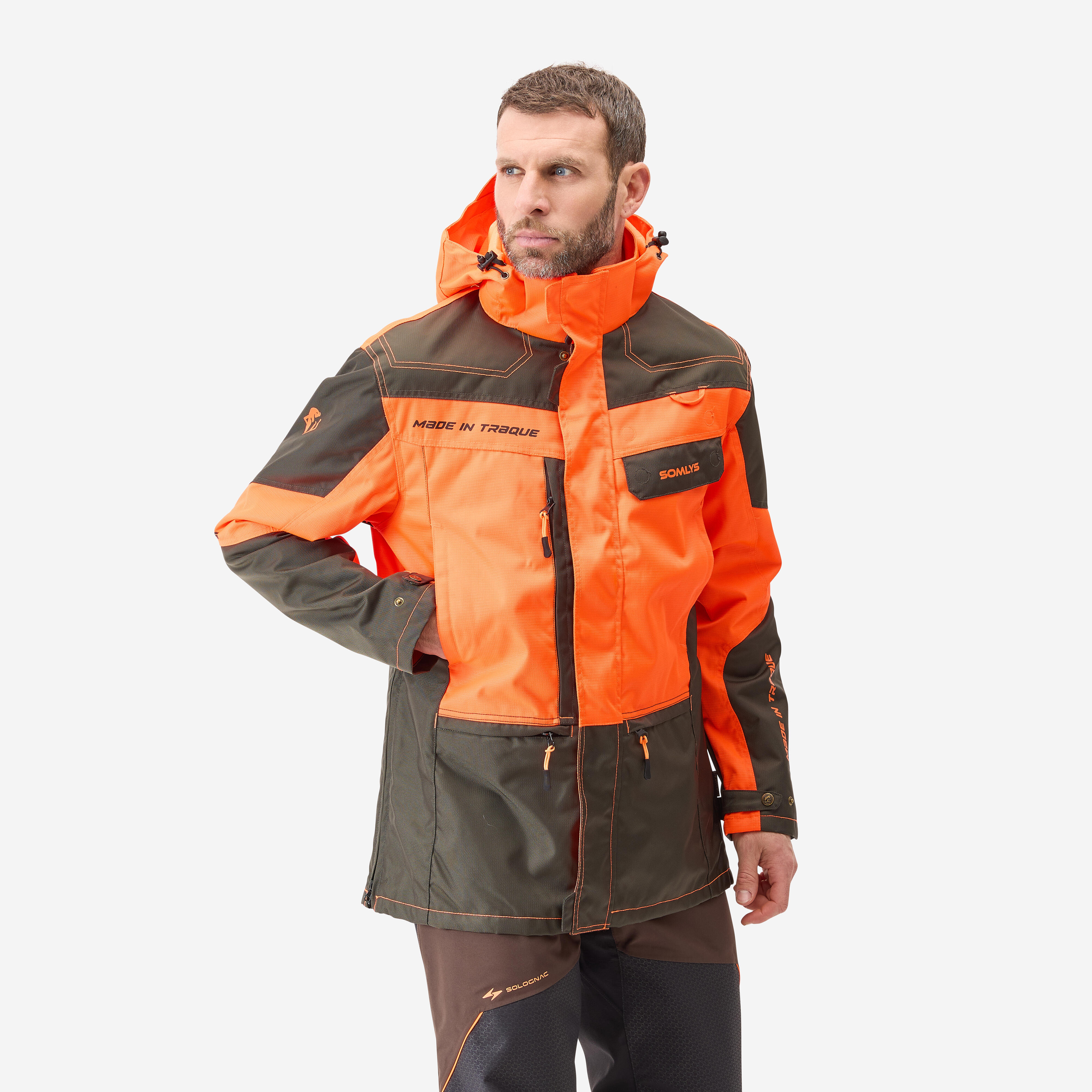 Jagdjacke wasserdicht orange