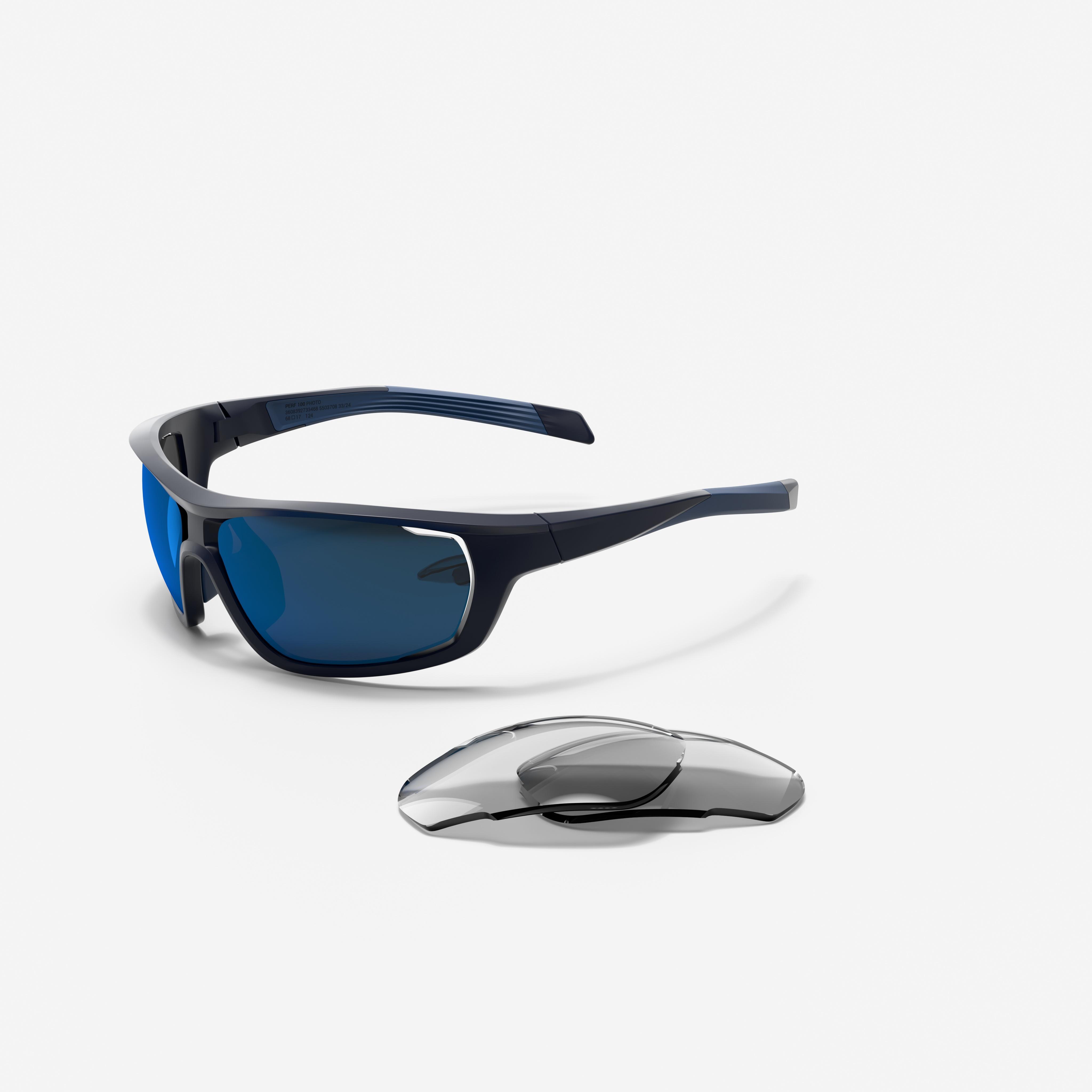 Sonnenbrille PERF 100 Pack blau wechselbare Gläser Kat. 0+3