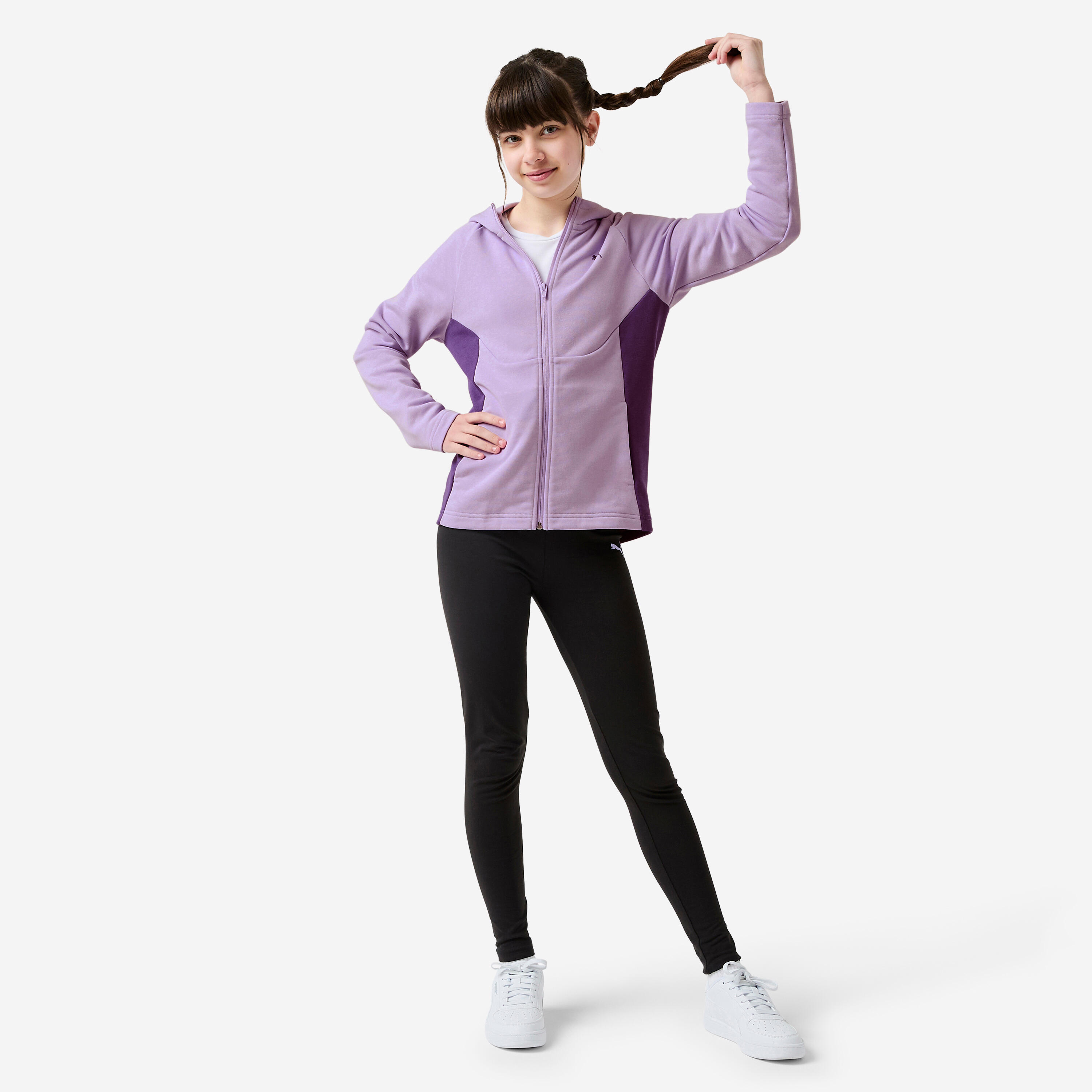 Trainingsanzug Kinder - violett/schwarz
