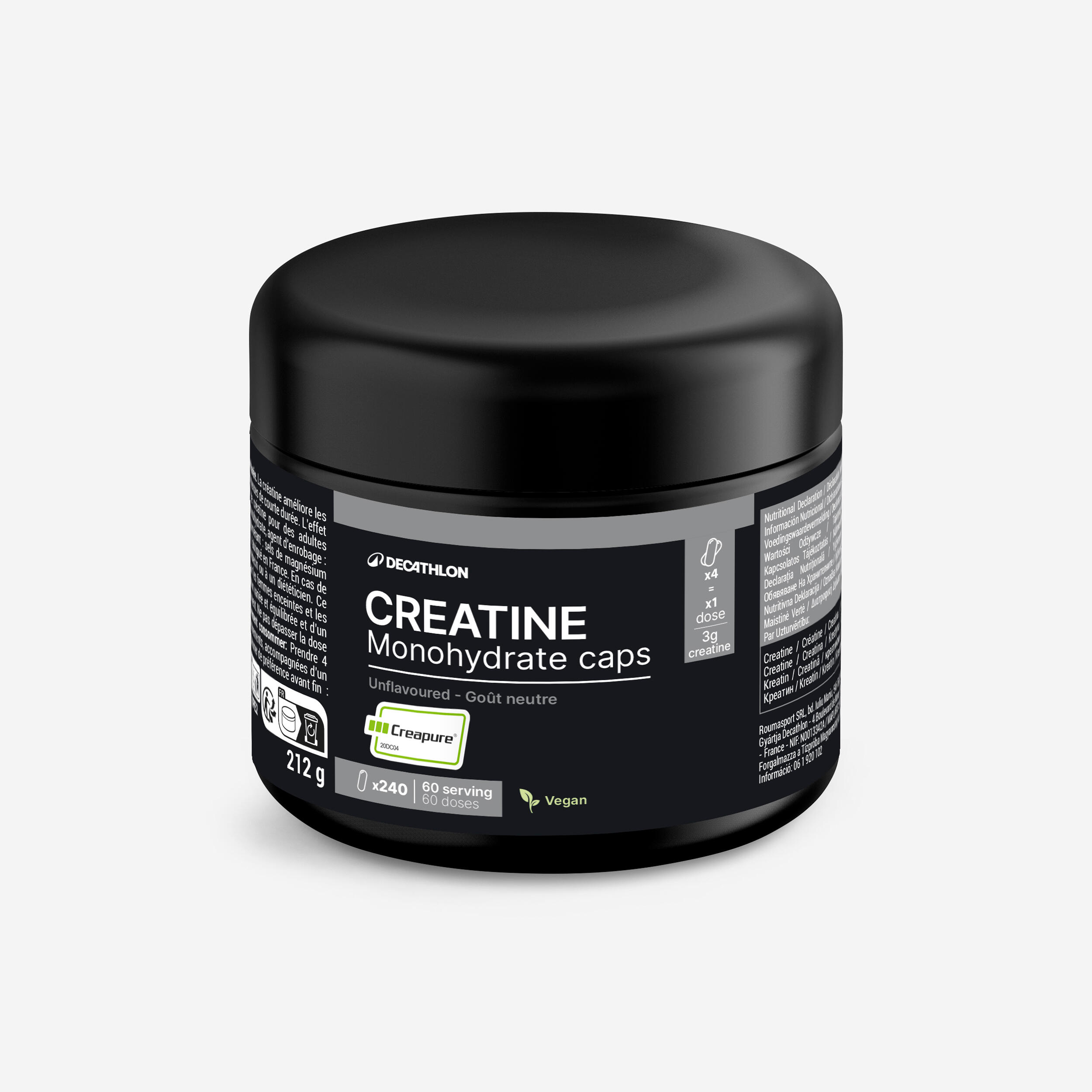 Kapseln Kreatin-Monohydrat Creapure® geschmacksneutral 240 Stück