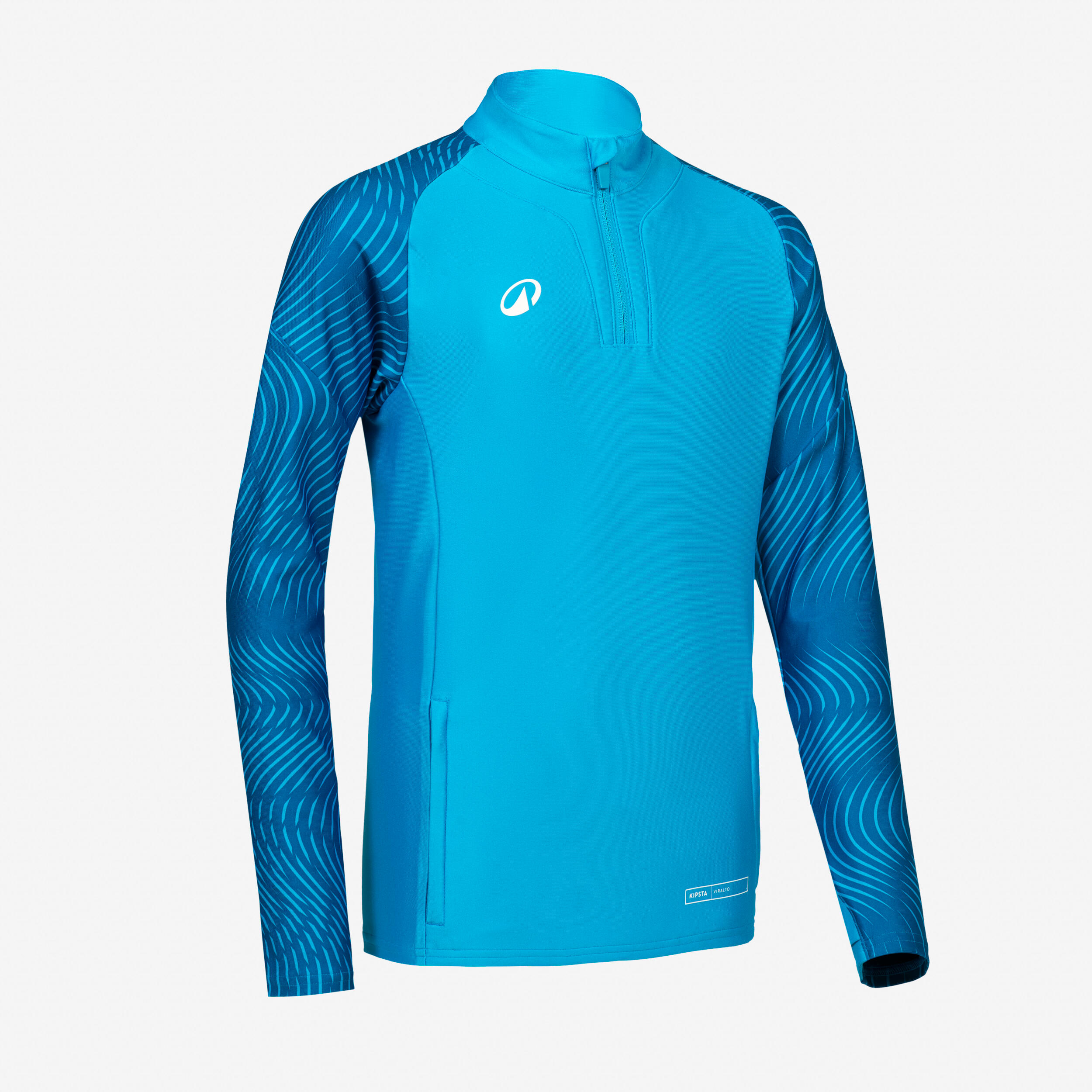 Kinder Fußball Sweatshirt 1/2-Zip - Club Wavy azurblau/blau