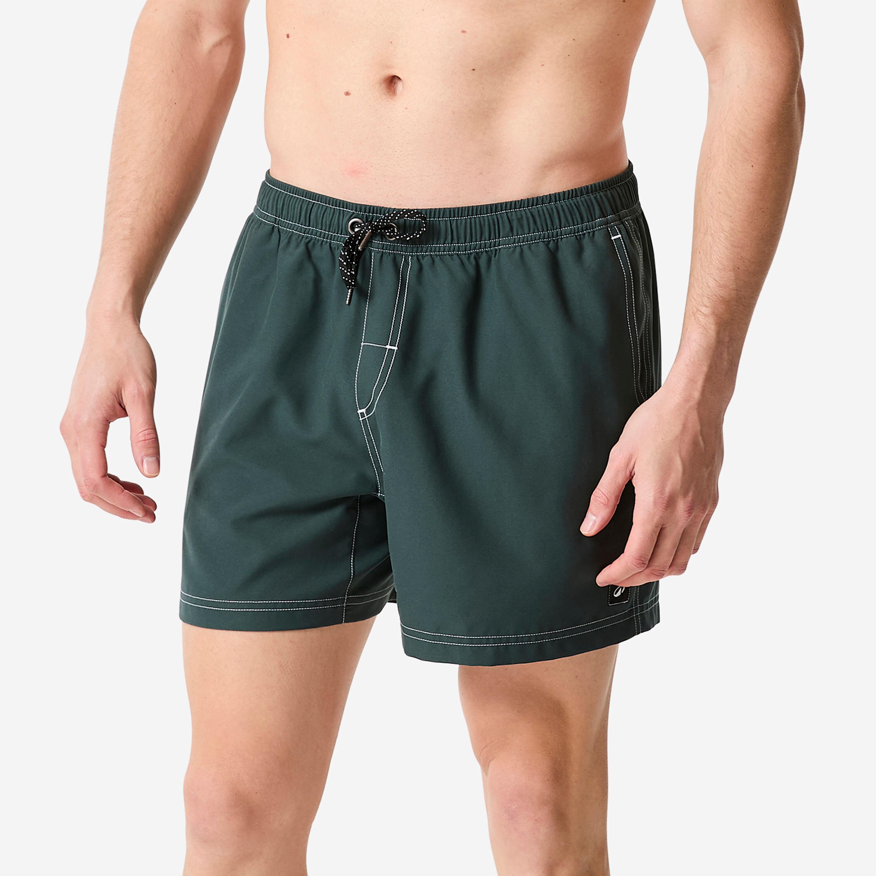 Boardshorts Surfen Herren kurz 100 15" Hegoa grün