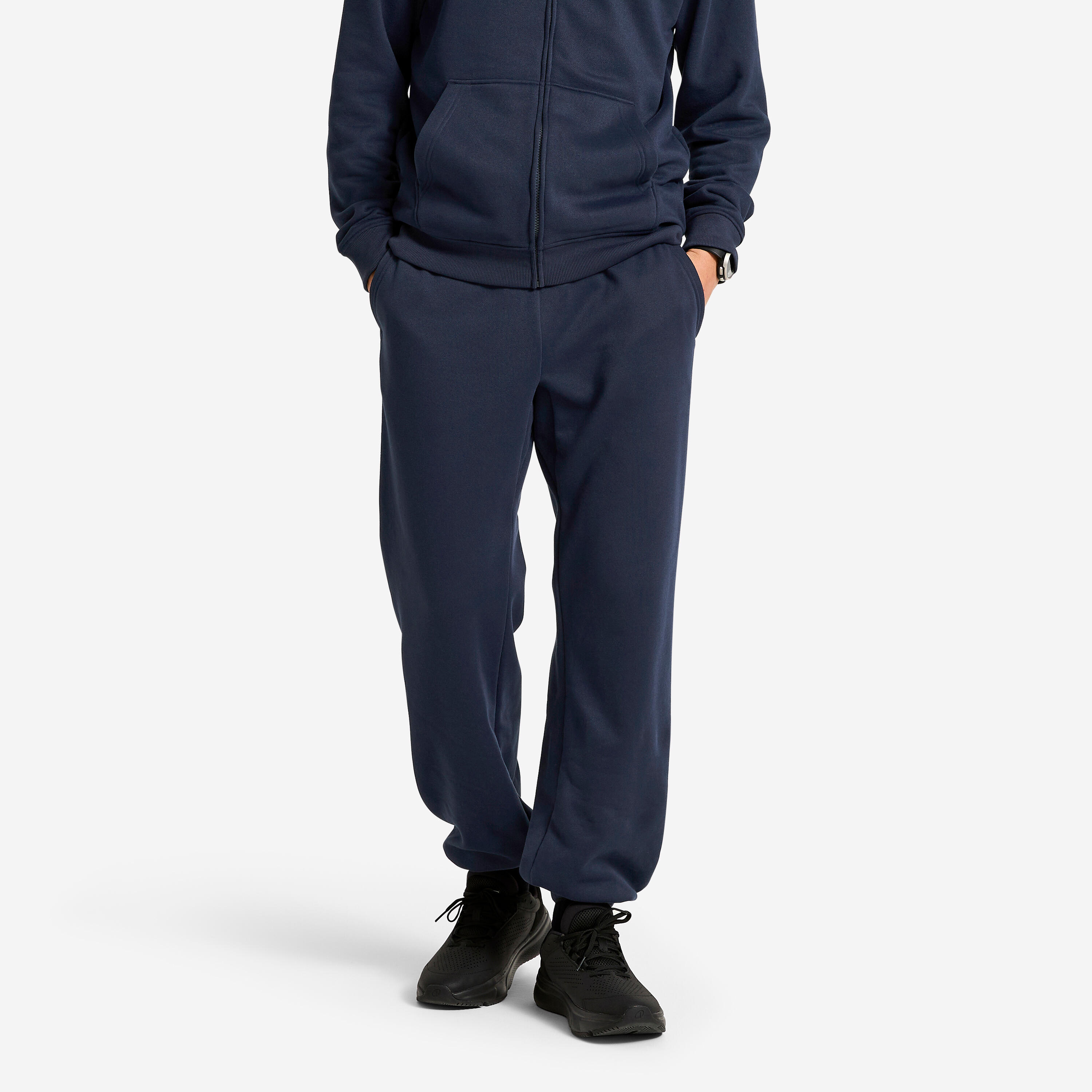 Jogginghose Herren Baumwollsweat - dunkelblau
