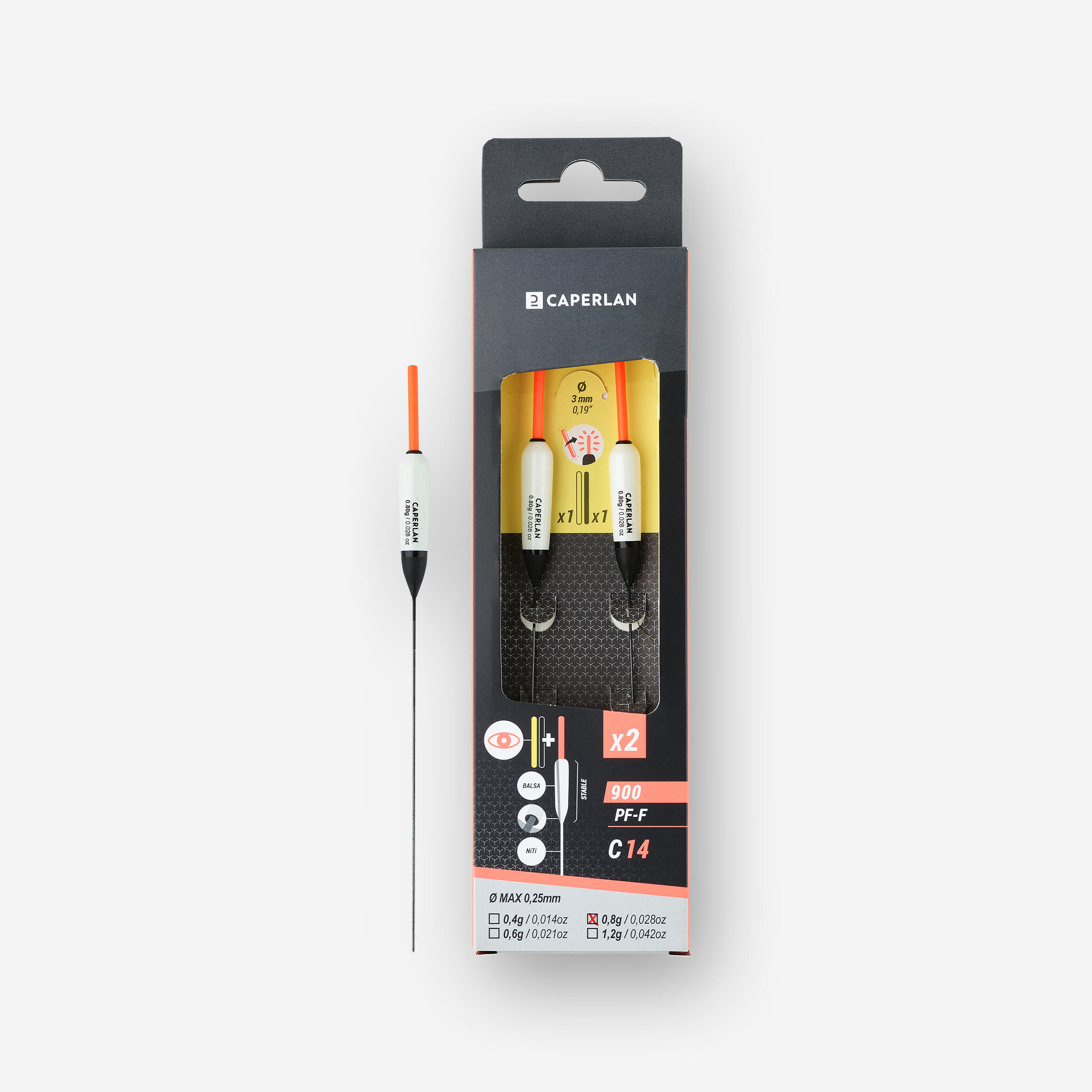 Posen Karpfenstippen PF F900 C14 0,8 g 2 Stk.
