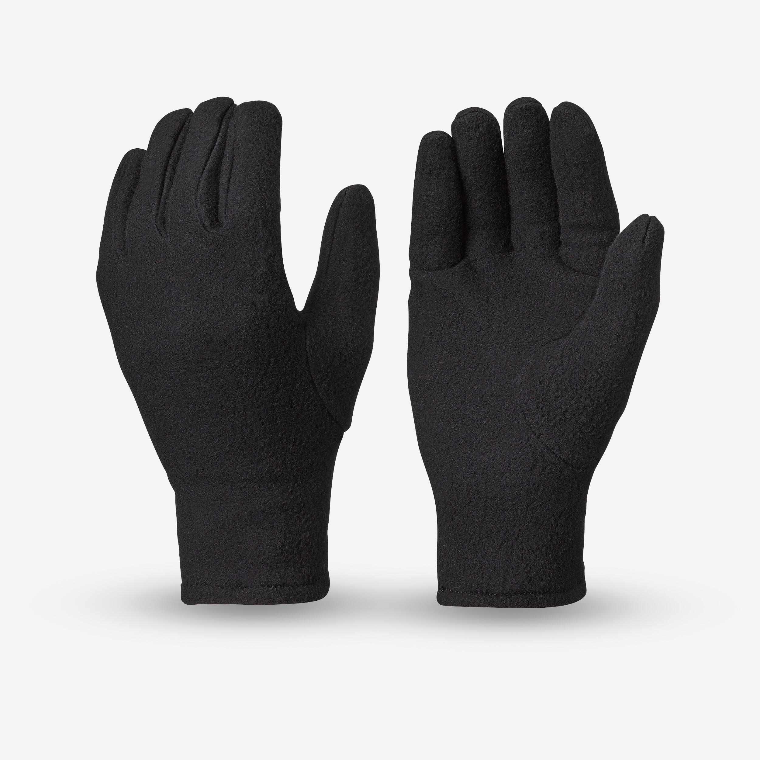 Handschuhe Kinder 4–14 Jahre Fleece - Hike100 schwarz