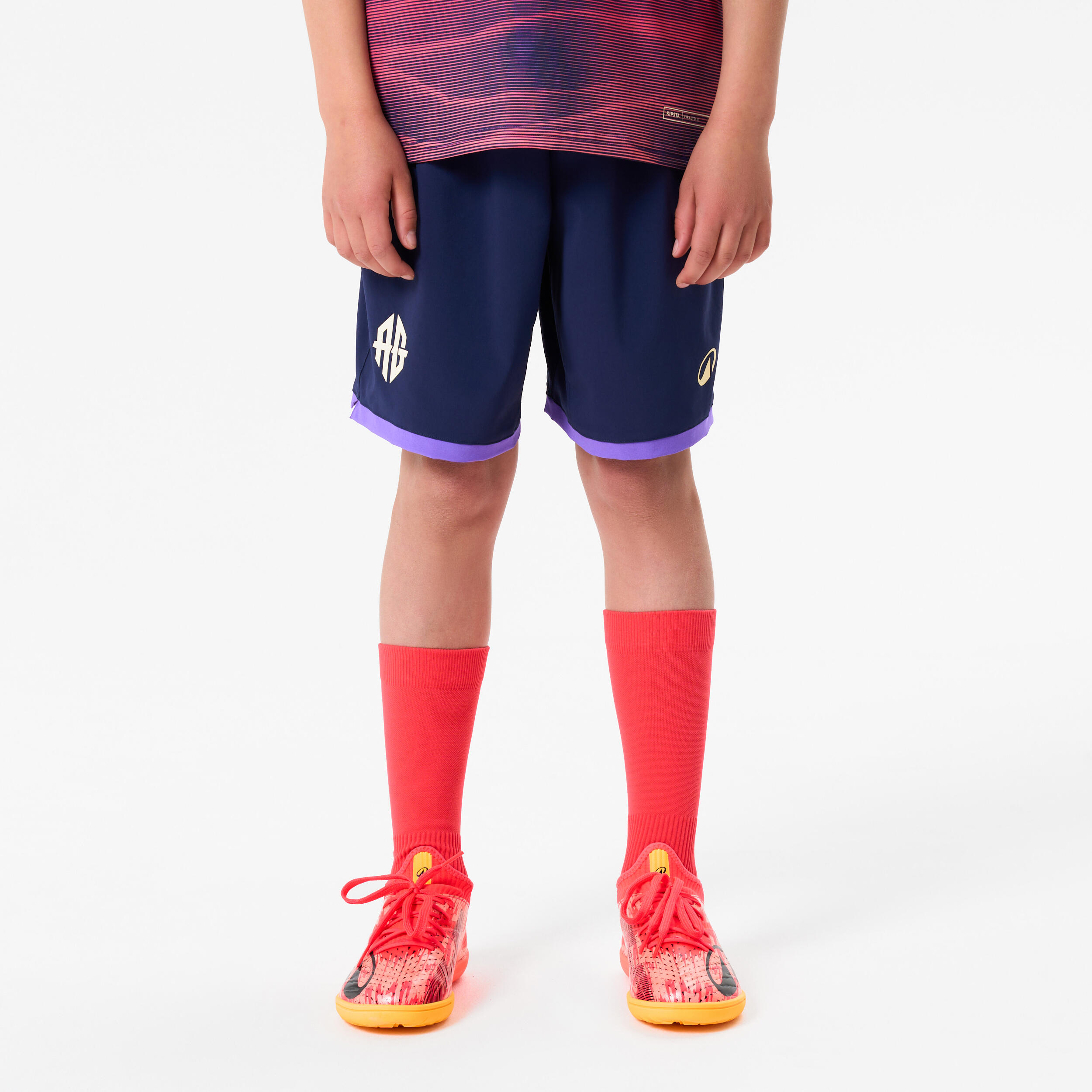 Kinder Fußball Stutzen rutschfest halbhoch - Viralto II Mid "AG" Griezmann rosa