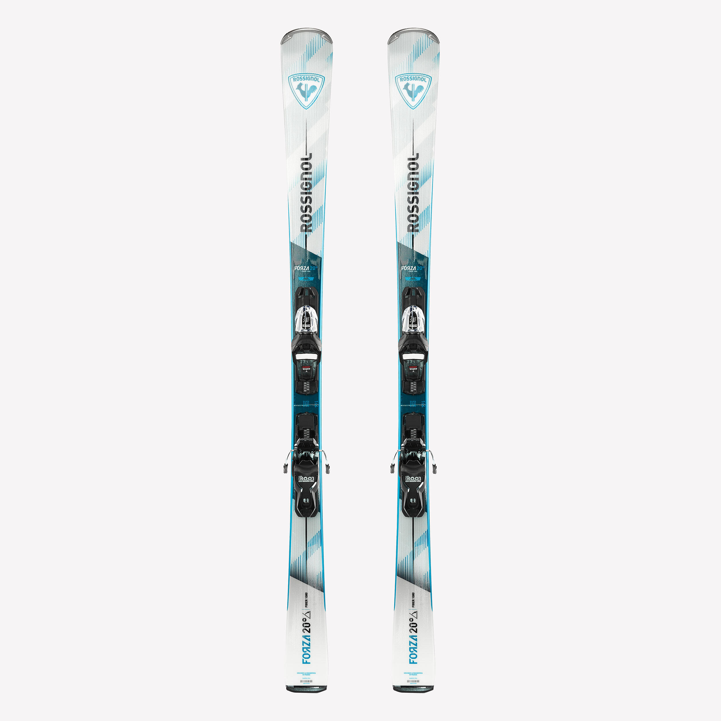 Ski Erwachsene mit Bindung Piste - Forza 20° Rossignol grau/weiß