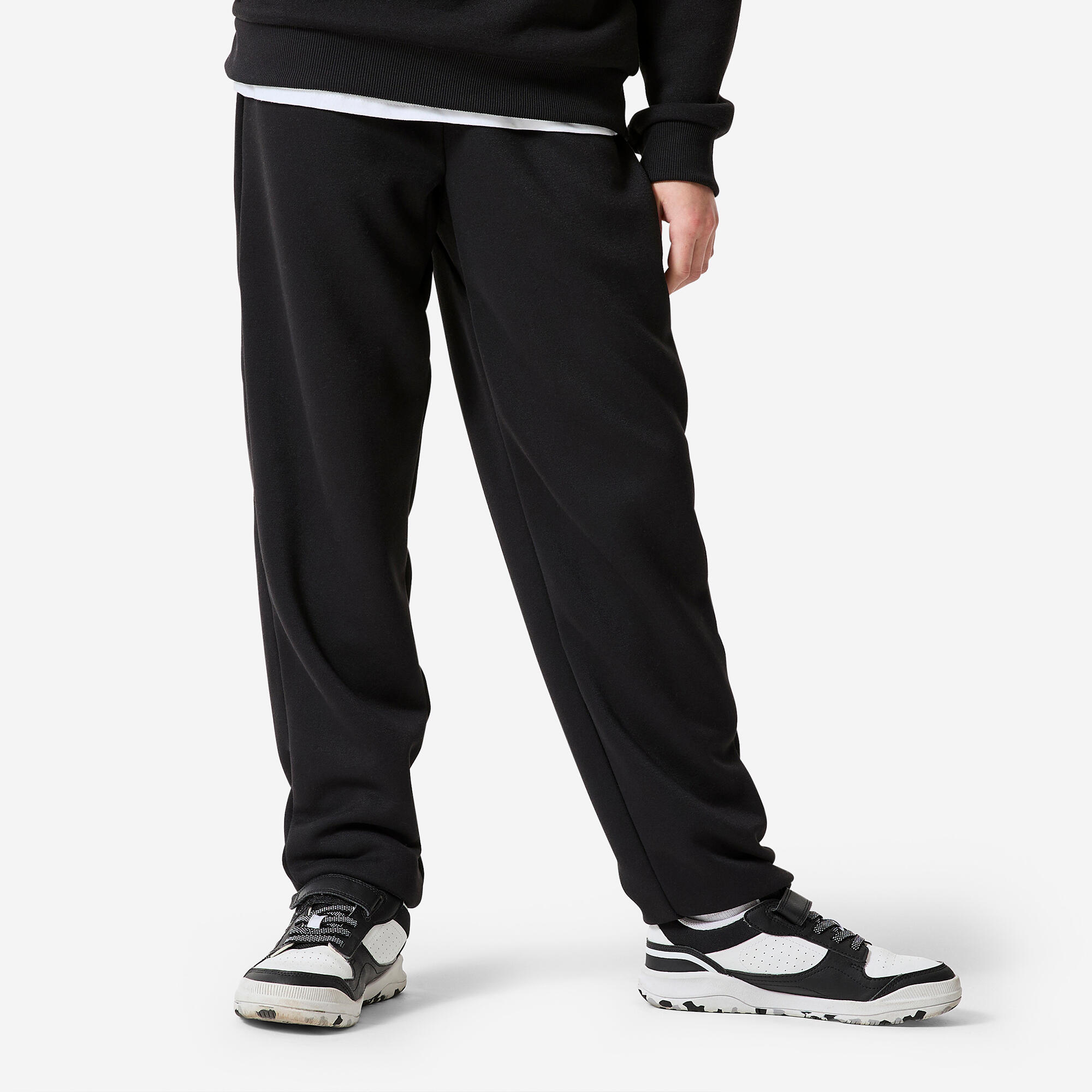 Jogginghose Kinder Fleece warm - schwarz