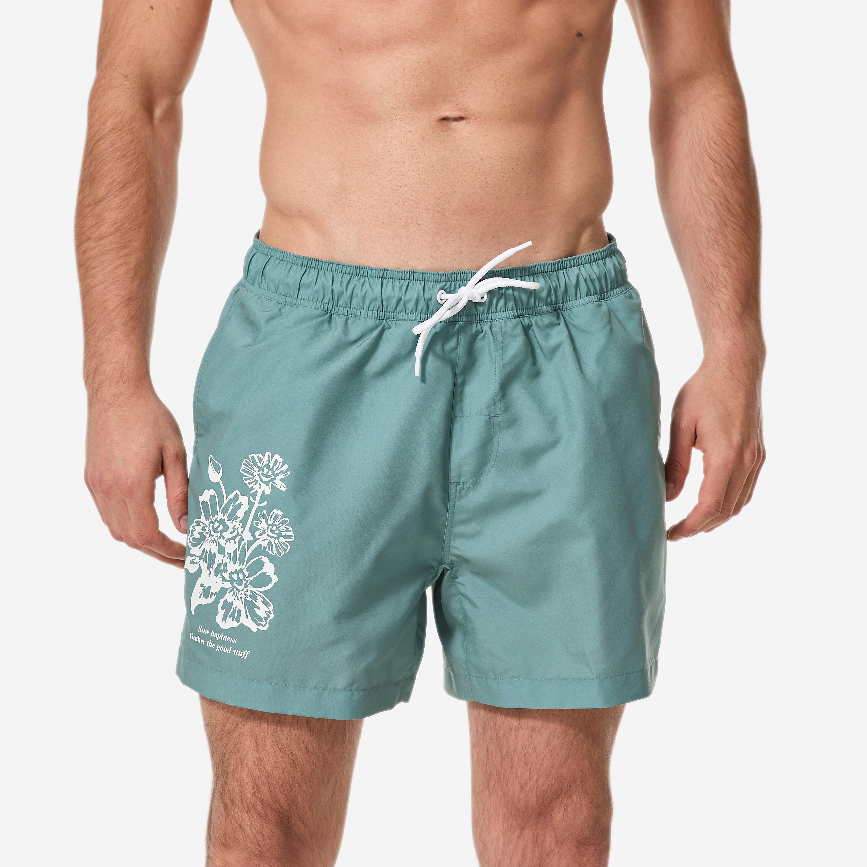 Boardshorts Herren kurz 100 Rad 15'' grün