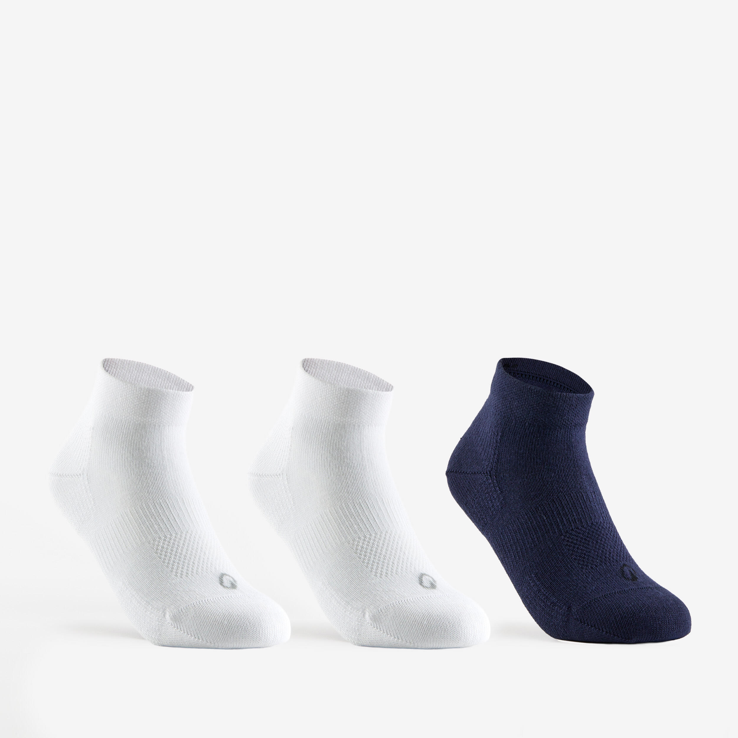 Kinder Tennissocken Mid 3er Pack - RS160 weiß/marineblau