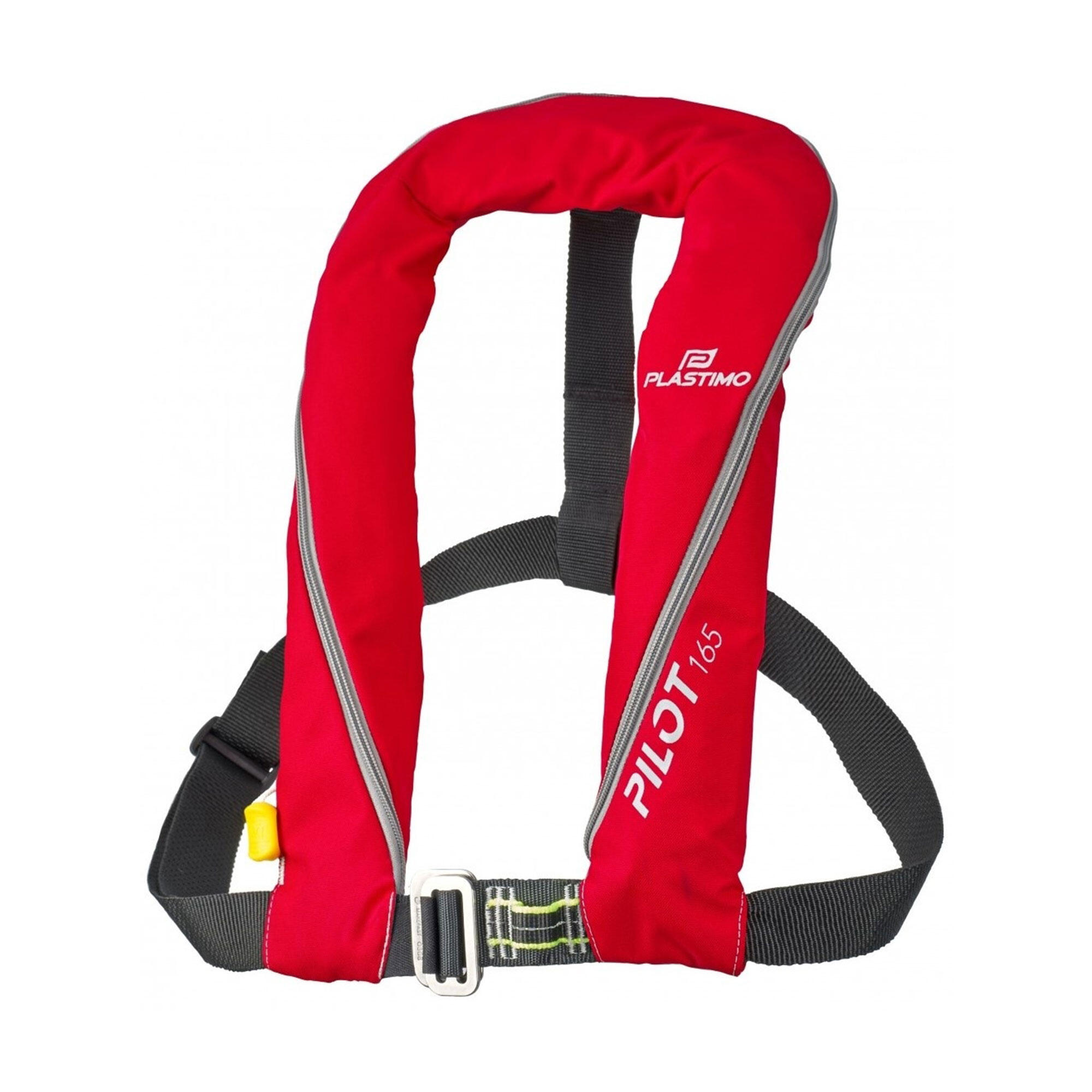 Automatik Rettungsweste mit Öse für Lifebelt Erwachsene - Pilot 165 rot