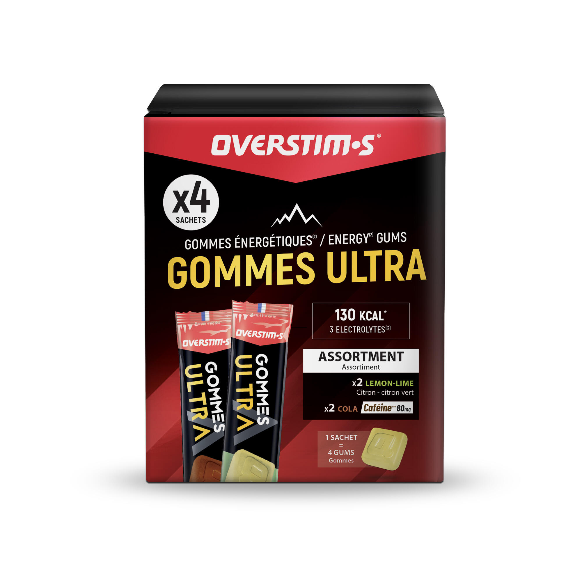 Energy Gummidrops Zitrone/Limette/Cola 4 Stück - Gommes Ultra