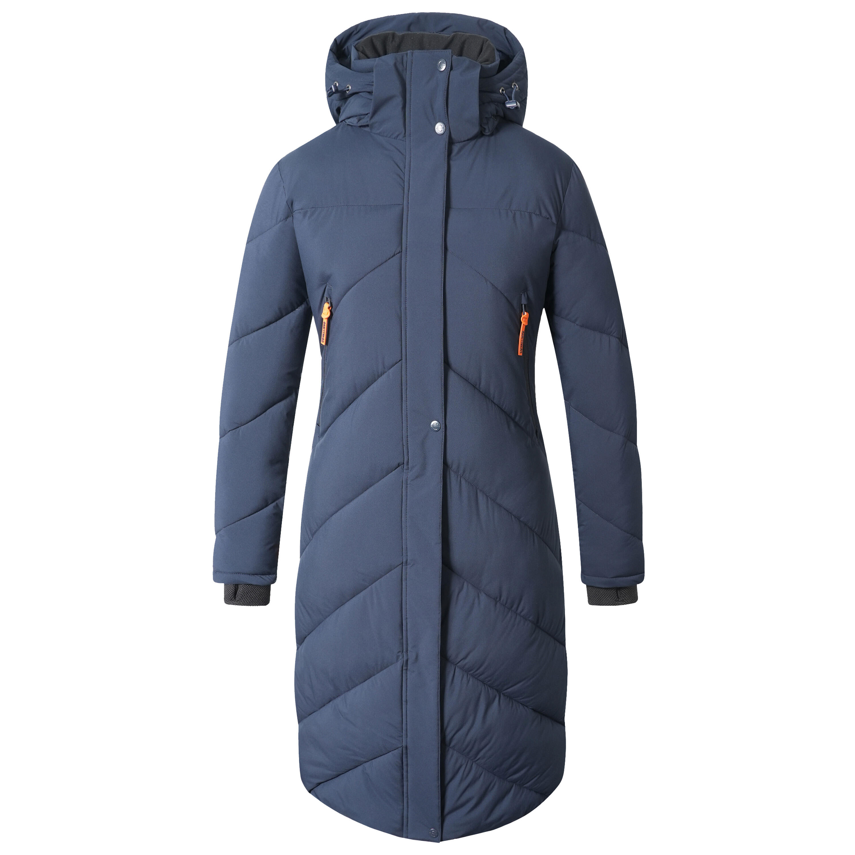 Reitparka warm Damen marineblau