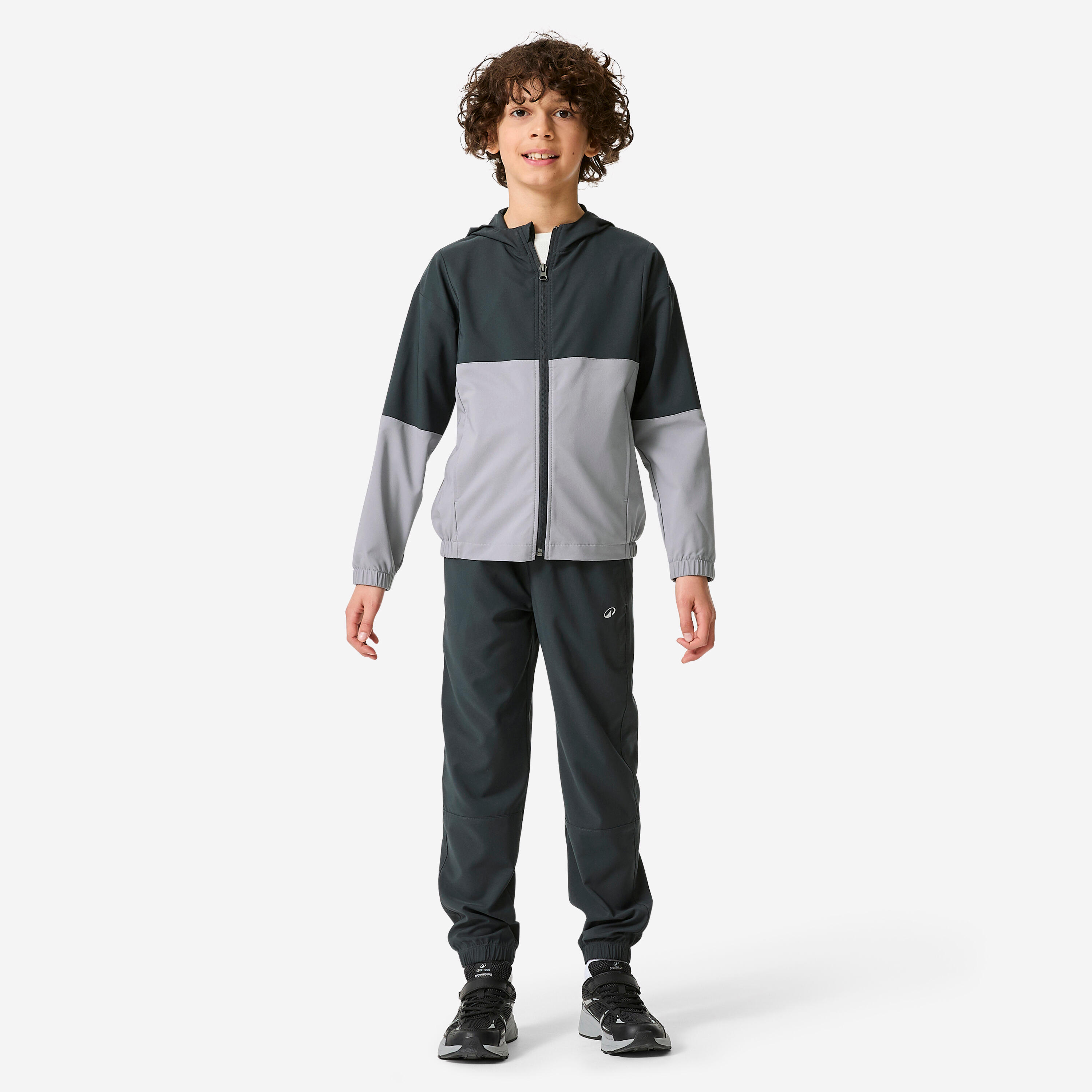 Trainingsanzug Jungen leicht - grau