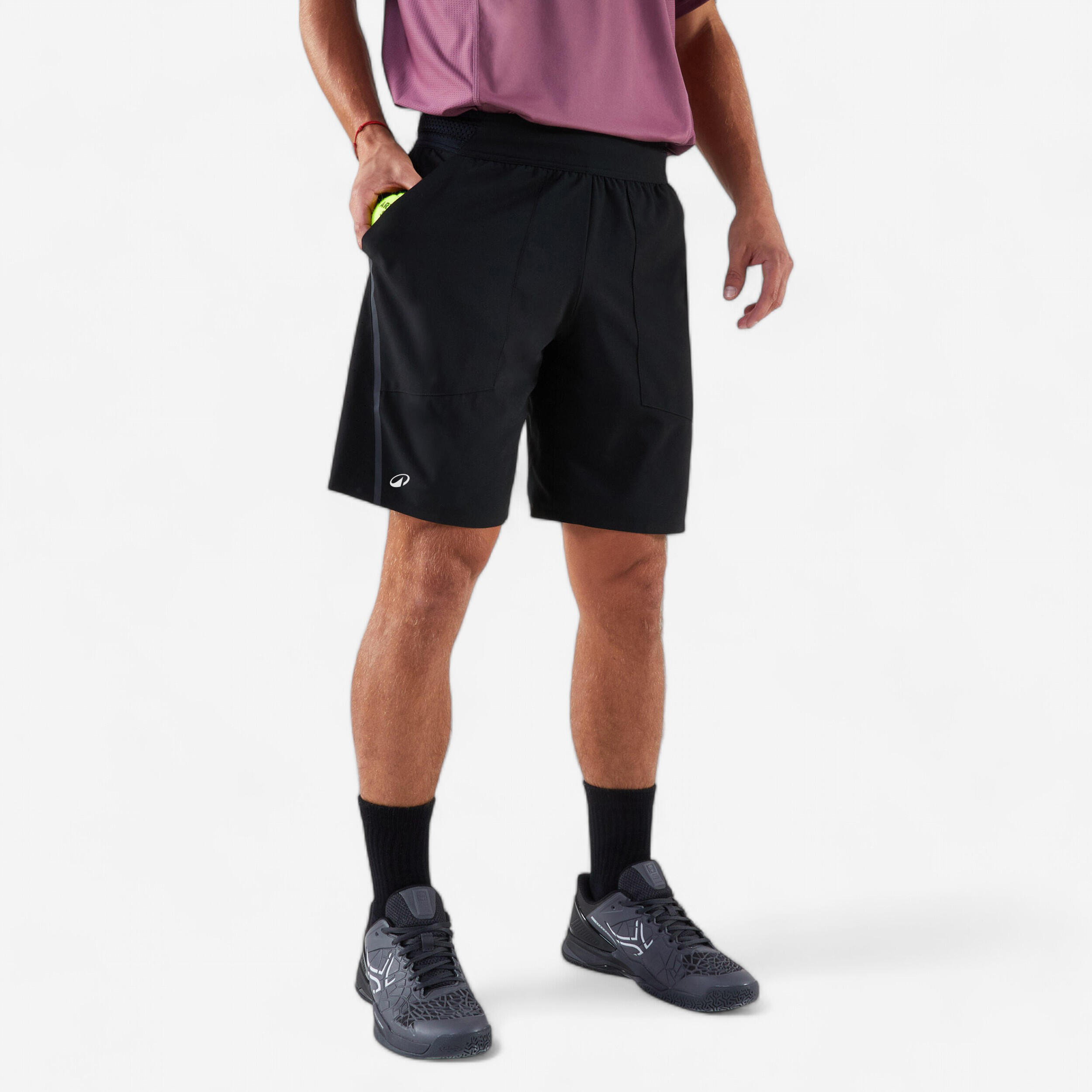 Herren Tennisshorts - Dry+ atmungsaktiv Gaël Monfils schwarz