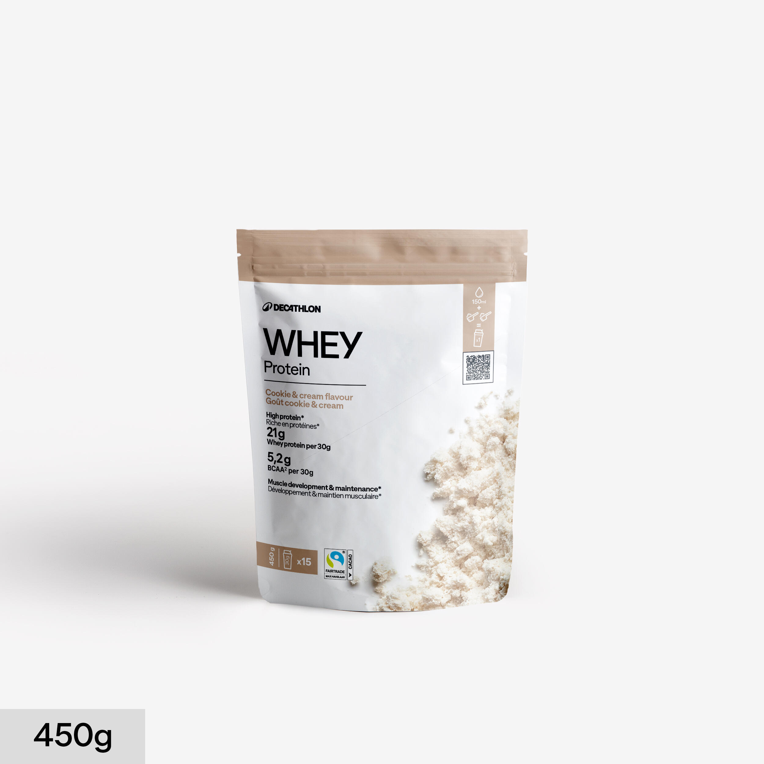 Whey Protein Getränkpulver Cookie & Cream 450 g