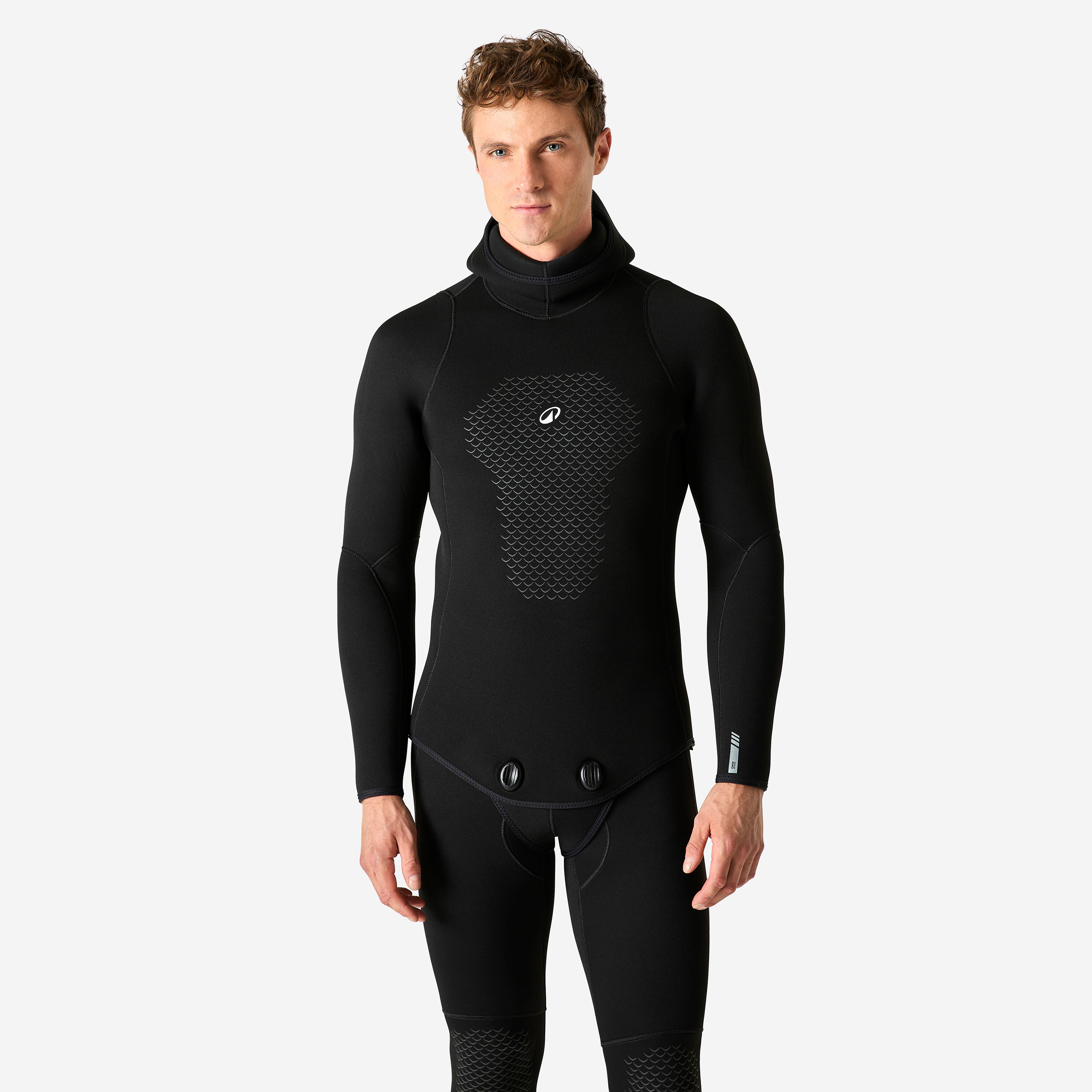 Neoprenjacke Apnoetauchen Herren Neopren Ocena 5 mm SPF 500 schwarz