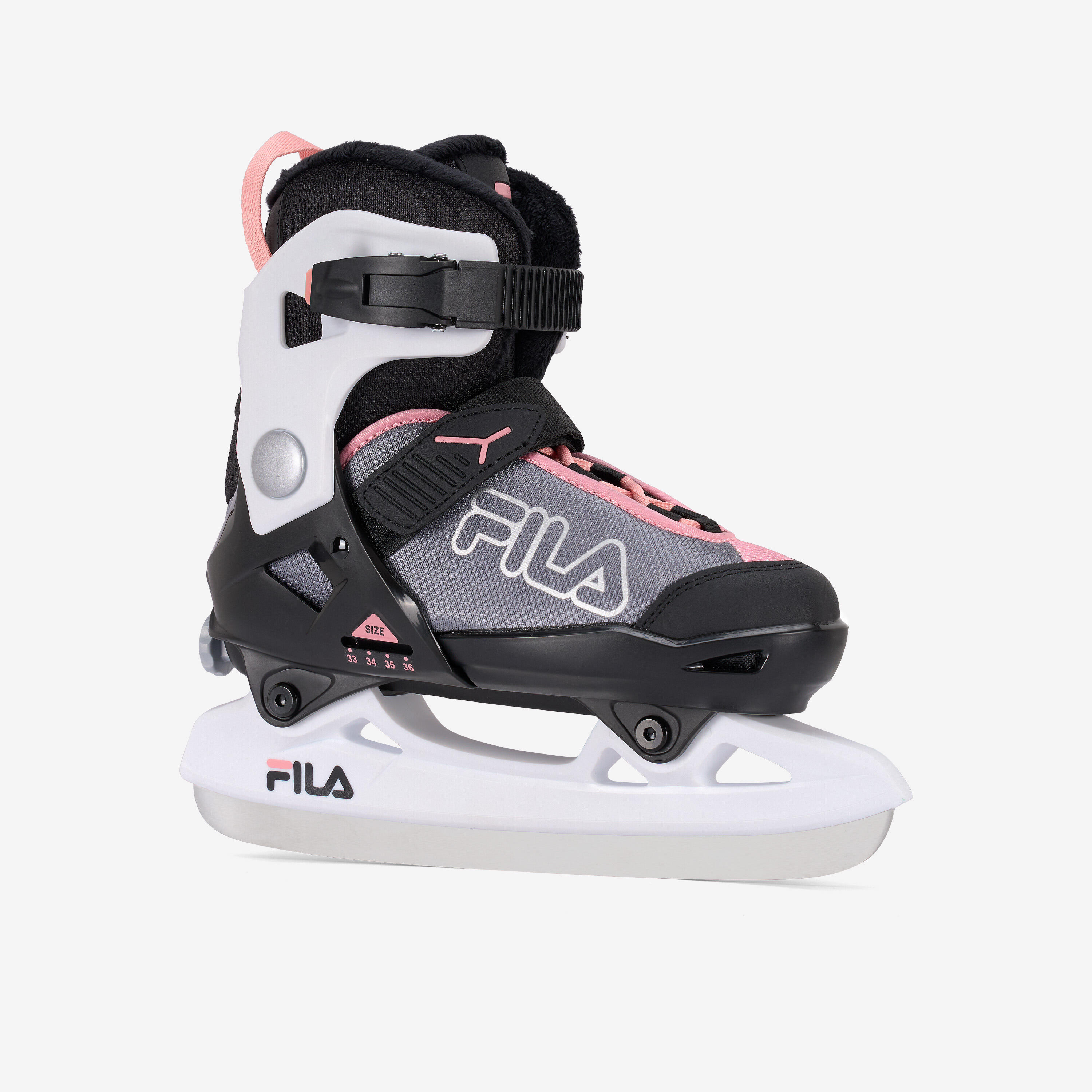 Schlittschuhe Kinder - Fila grau/rosa