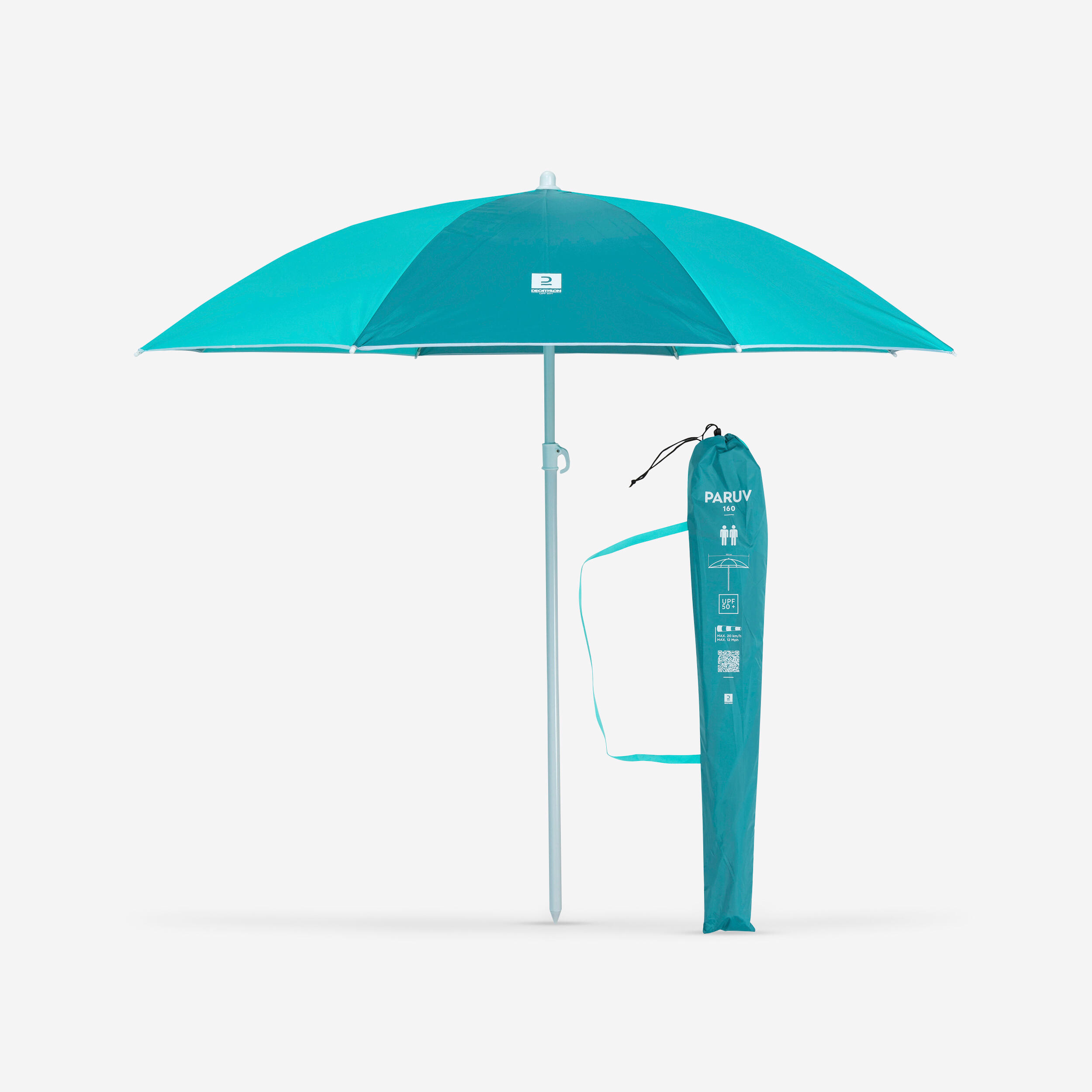 Sonnenschirm UV-Schutz 50+ 2 Personen Paruv 160 blau/grün
