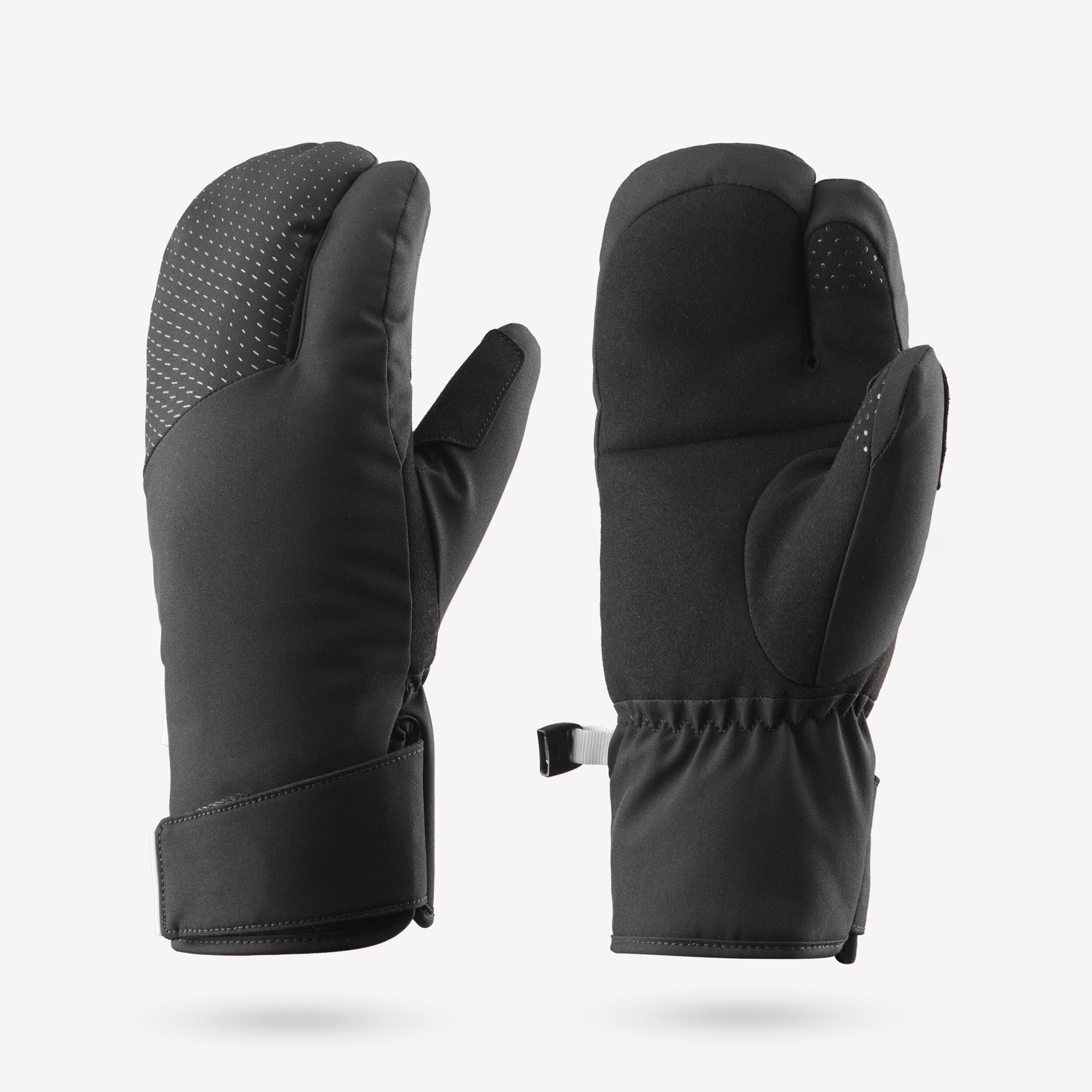 Skihandschuhe Kinder warm - XCS Lobster 500 schwarz
