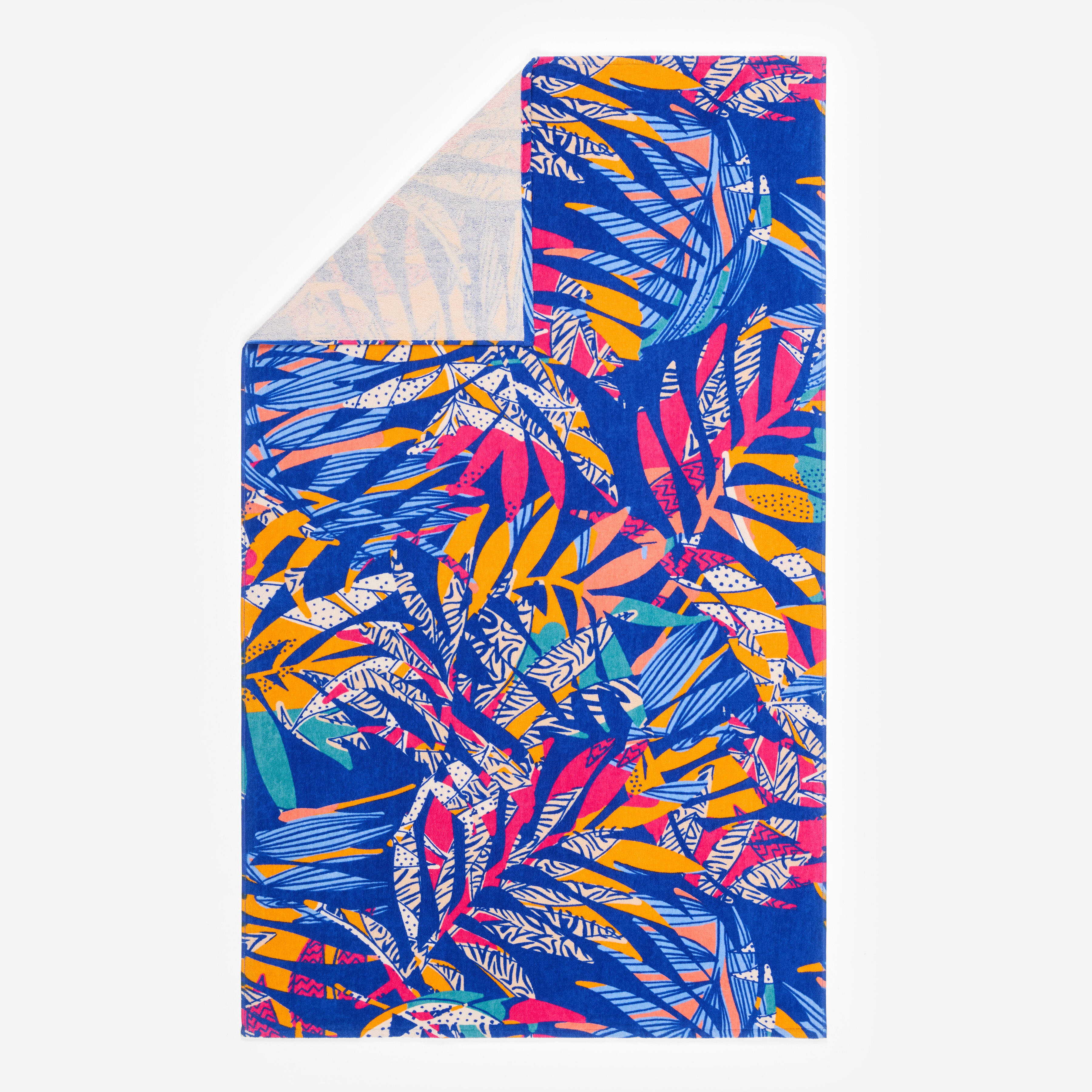 Handtuch Strand L 145 × 85 cm - Dschungel blau