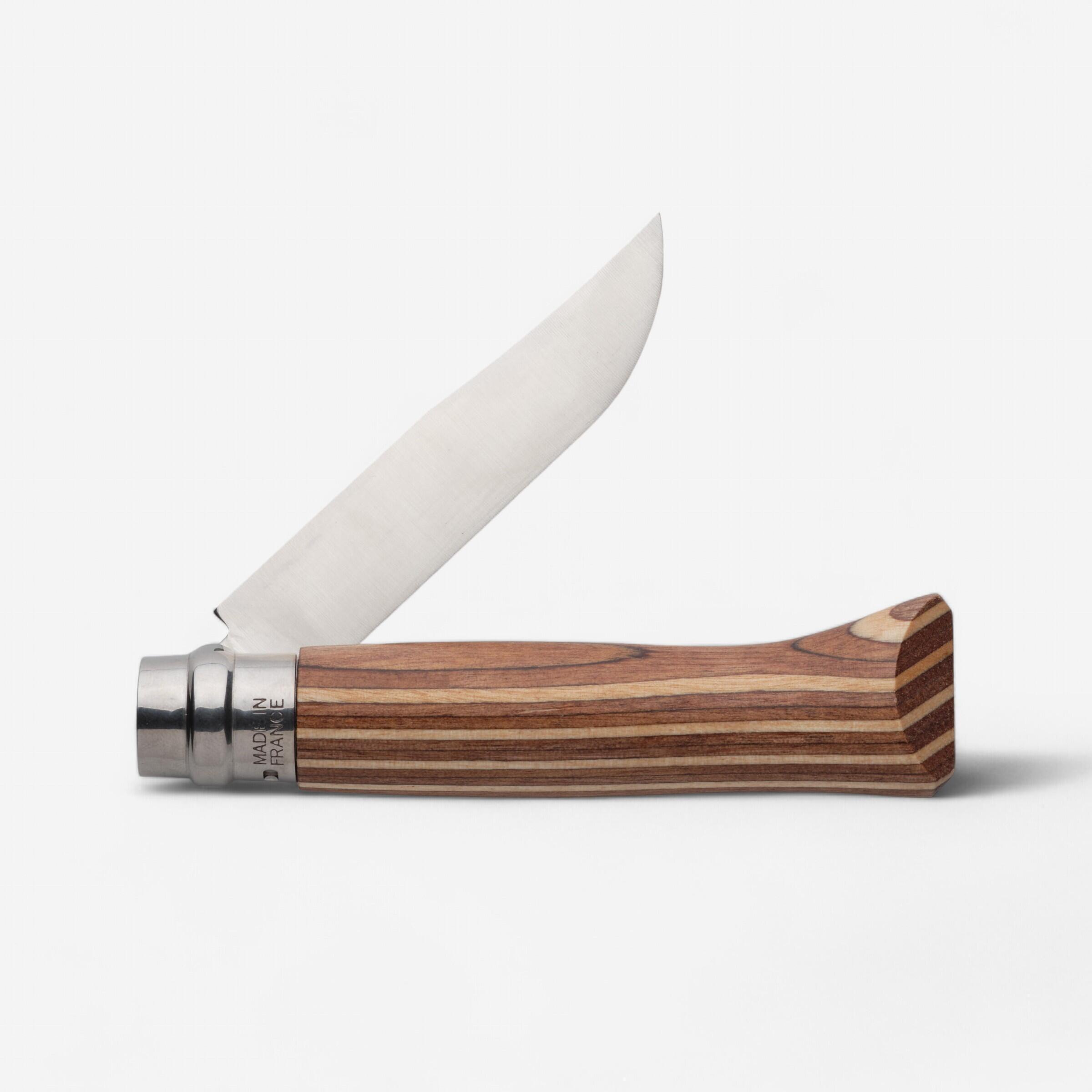 Taschenmesser OPINEL Nr. 8, 8,5 cm Edelstahl Birke mit Lamellen braun