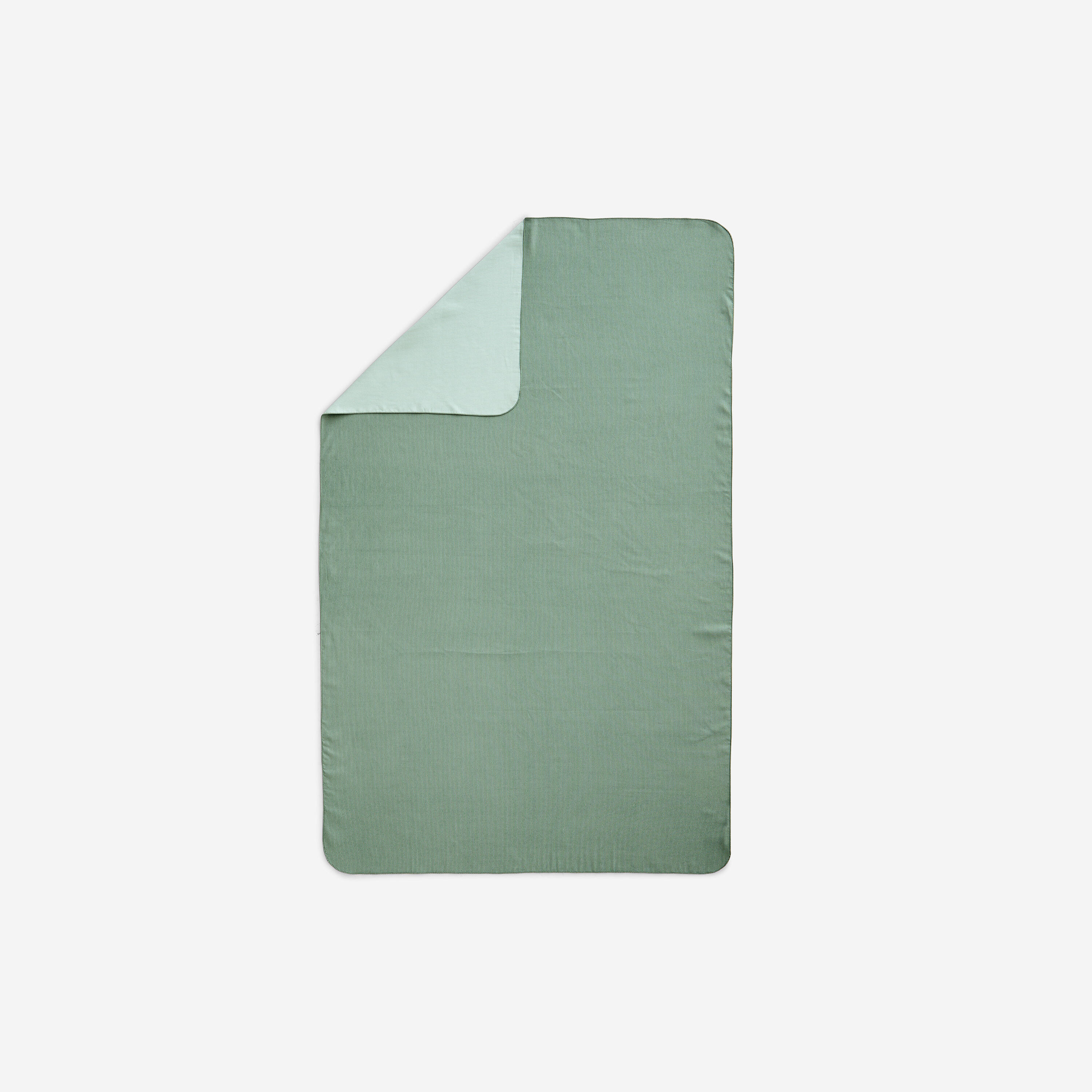 Mikrofaser-Handtuch gestreift Größe XL 110 × 175 cm - dunkelgrün/grün