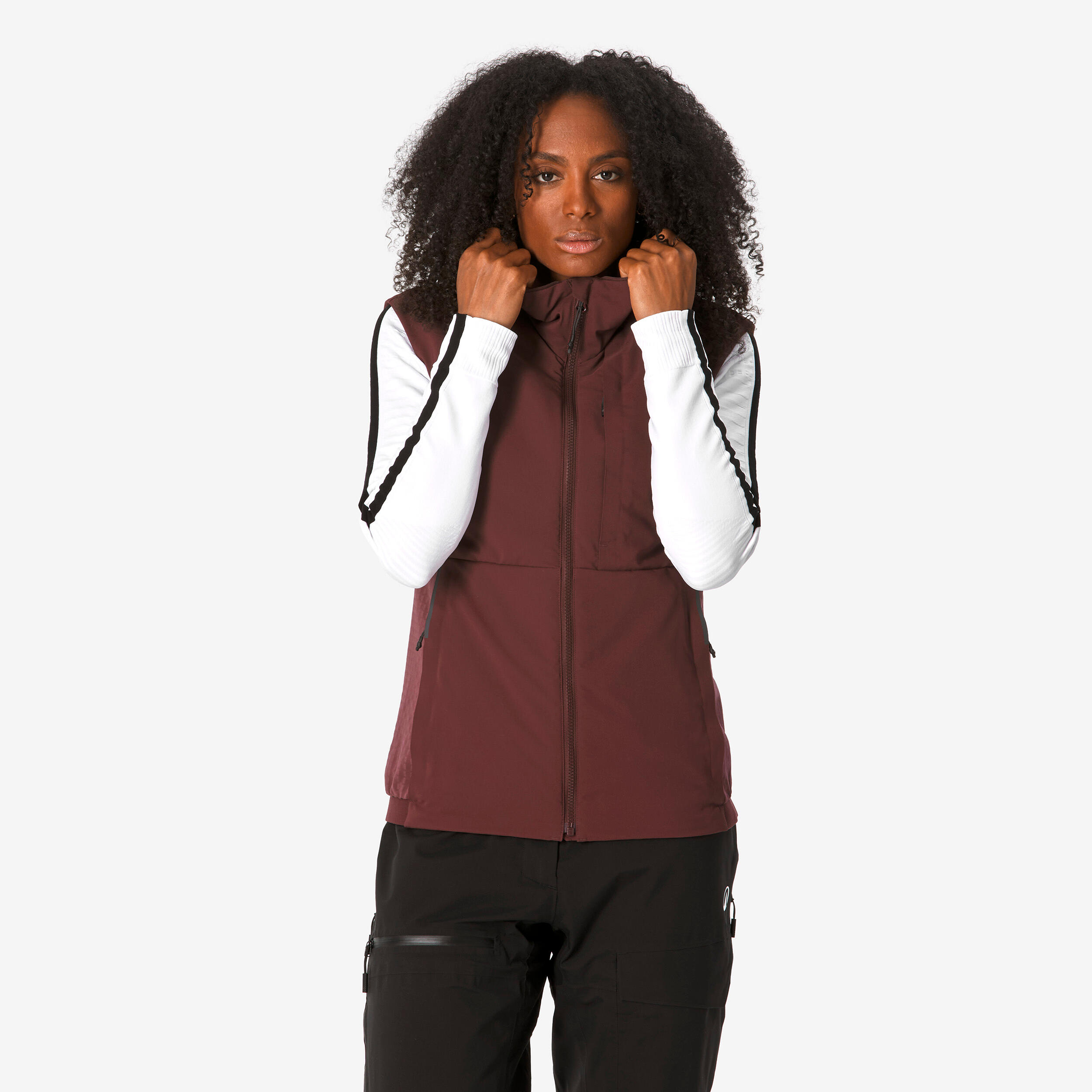 Skiweste Damen - MID L 900 bordeauxrot